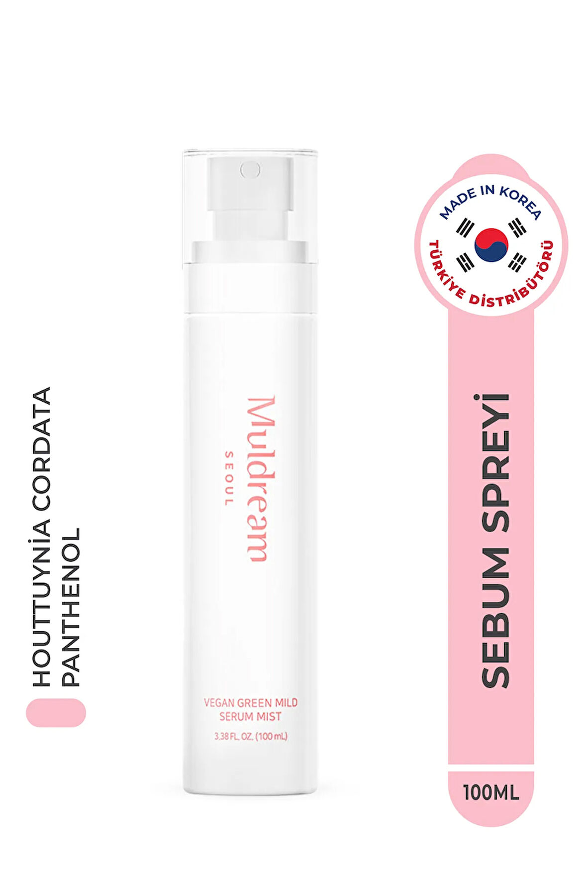 Vegan Green Mild Serum Mist Hassas Ve Akneli Cilt Sebum Dengeleyici Sprey Serum Kore 100ml