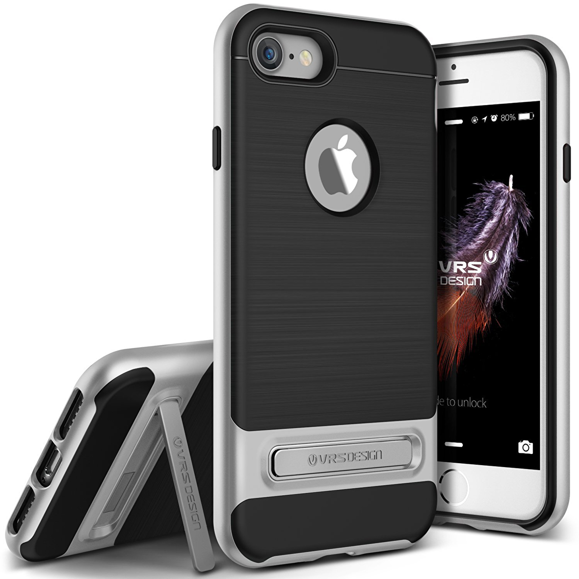 VRS iPhone 7 High Pro Shield Kılıf Light Silver