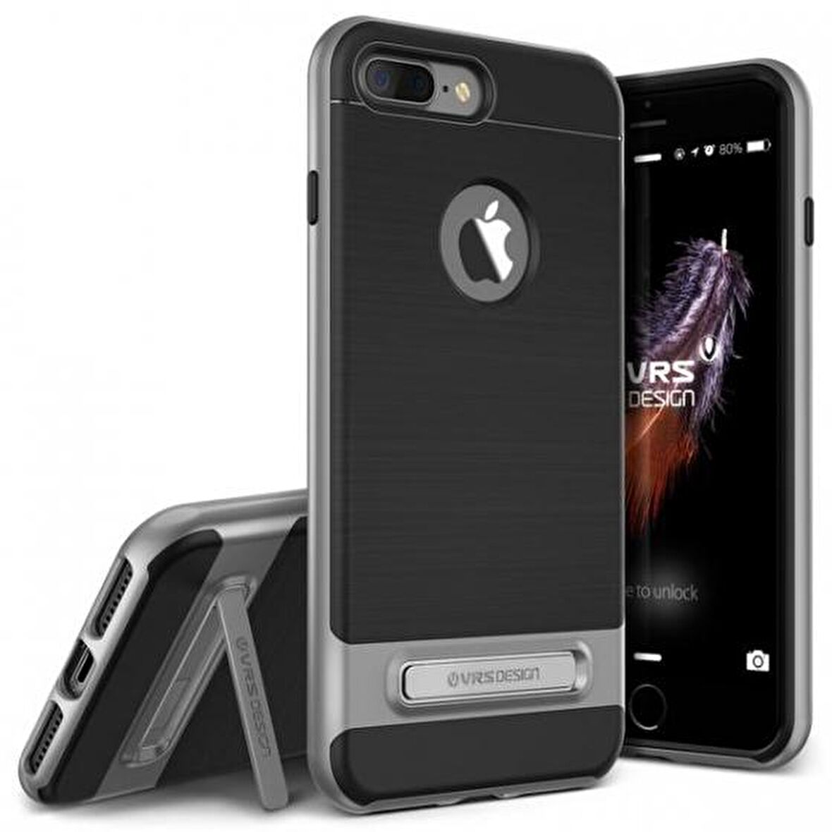 VRS iPhone 7 Plus High Pro Shield Kılıf Steel Silver