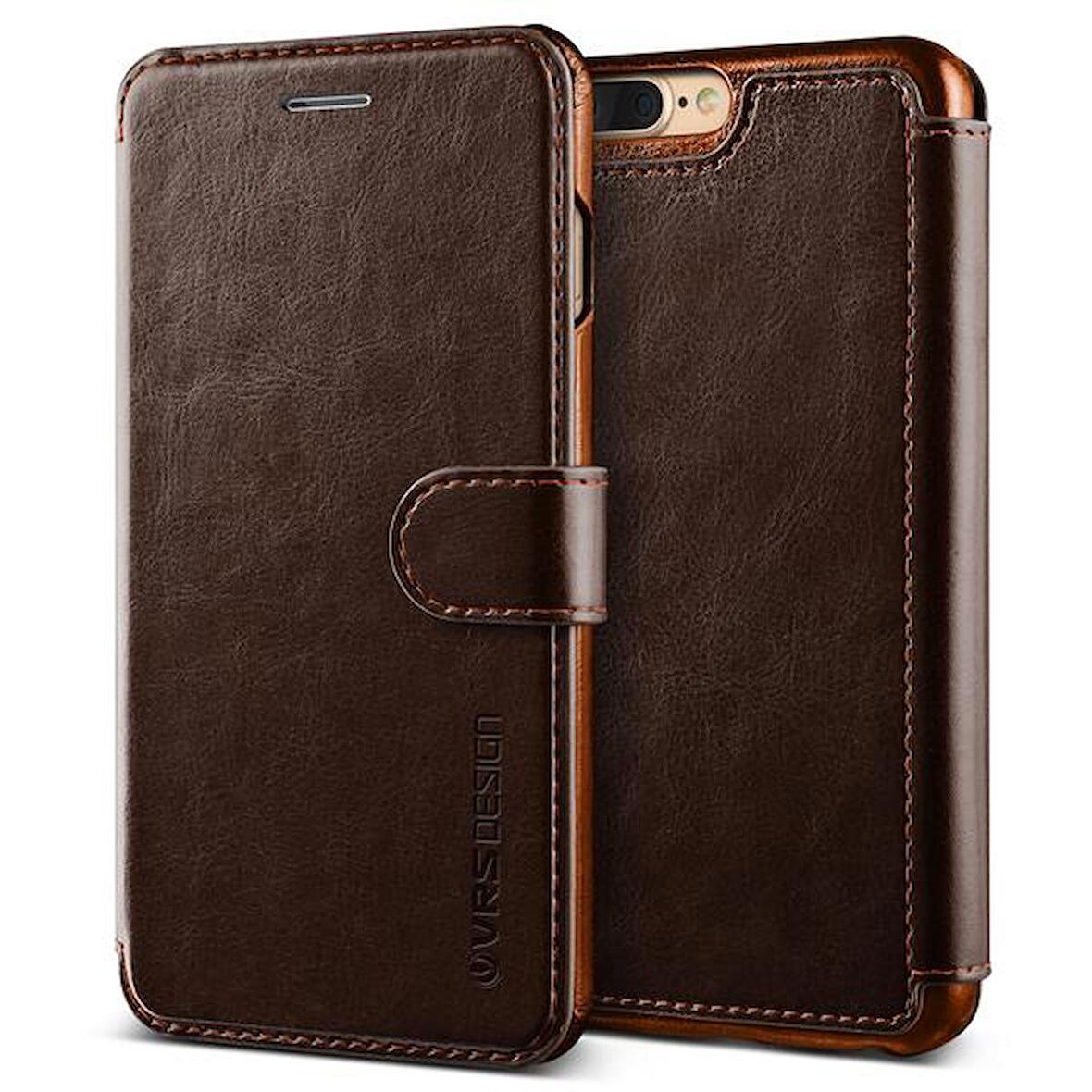 VRS Design iPhone 8 Plus / 7 Plus Layered Dandy Kılıf Dark Brown