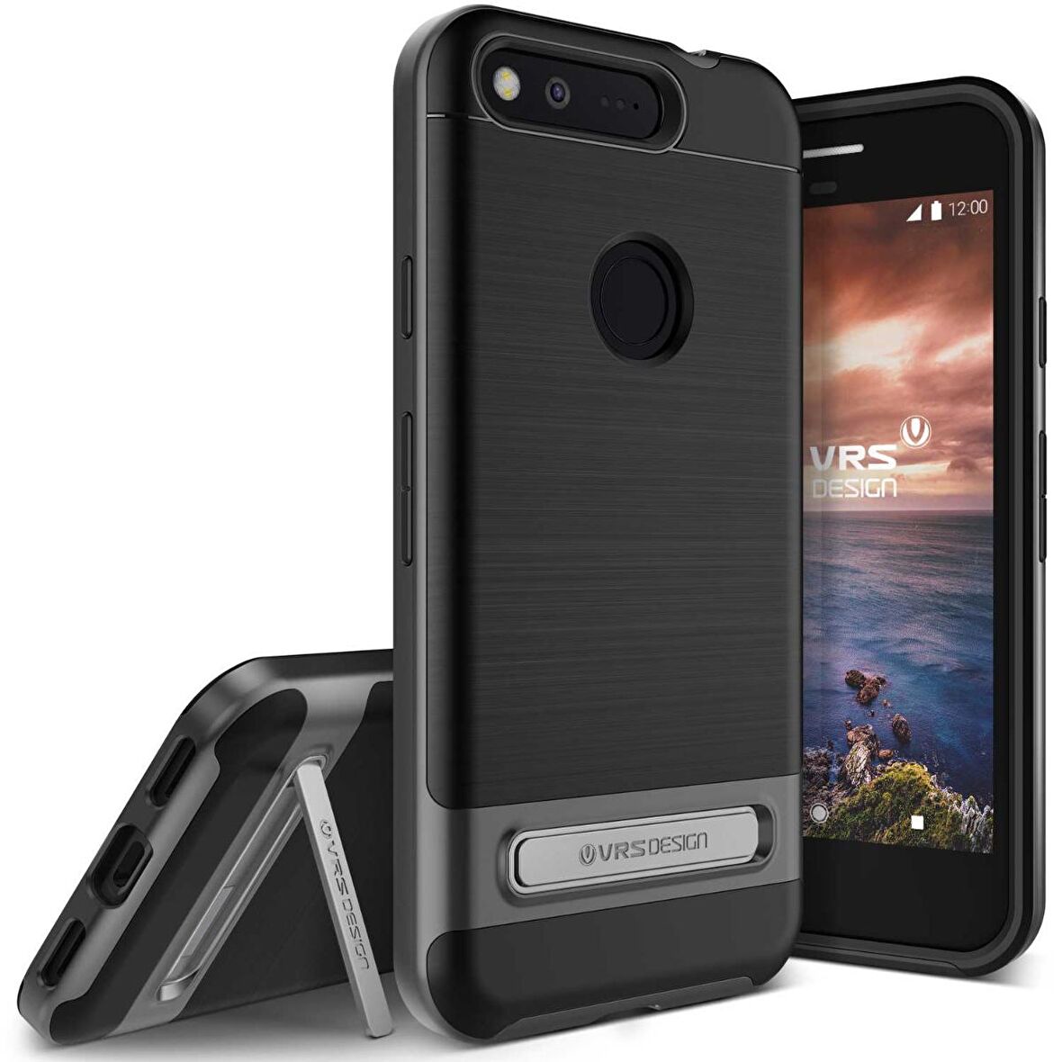 VRS Design Google Pixel ile Uyumlu High Pro Shield Kılıf Dark Silver