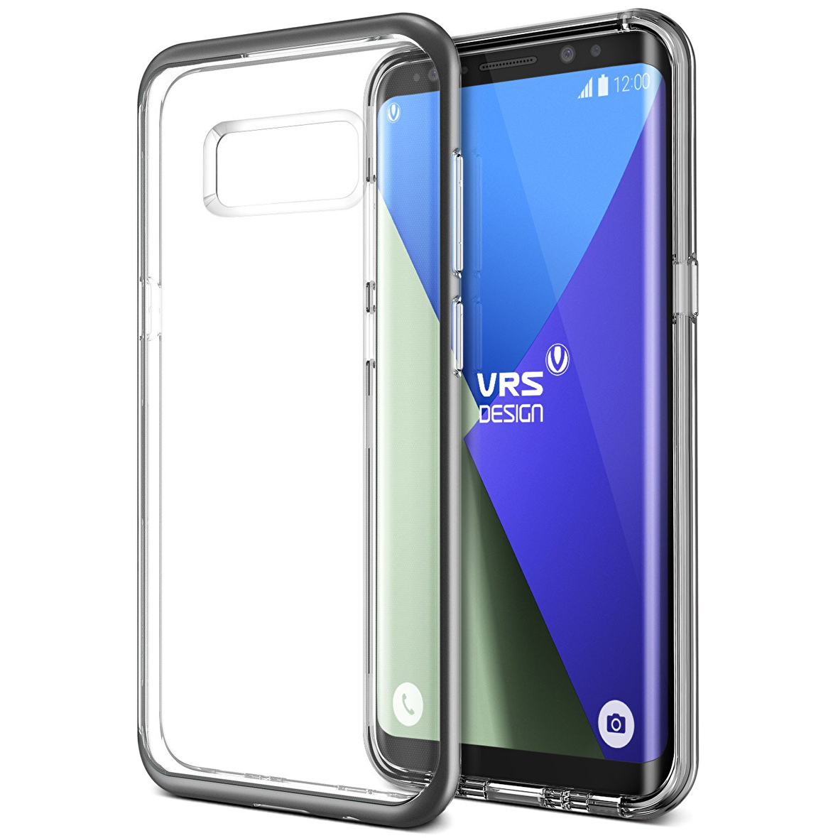 Verus Galaxy S8 Crystal Bumper Kılıf Dark Silver