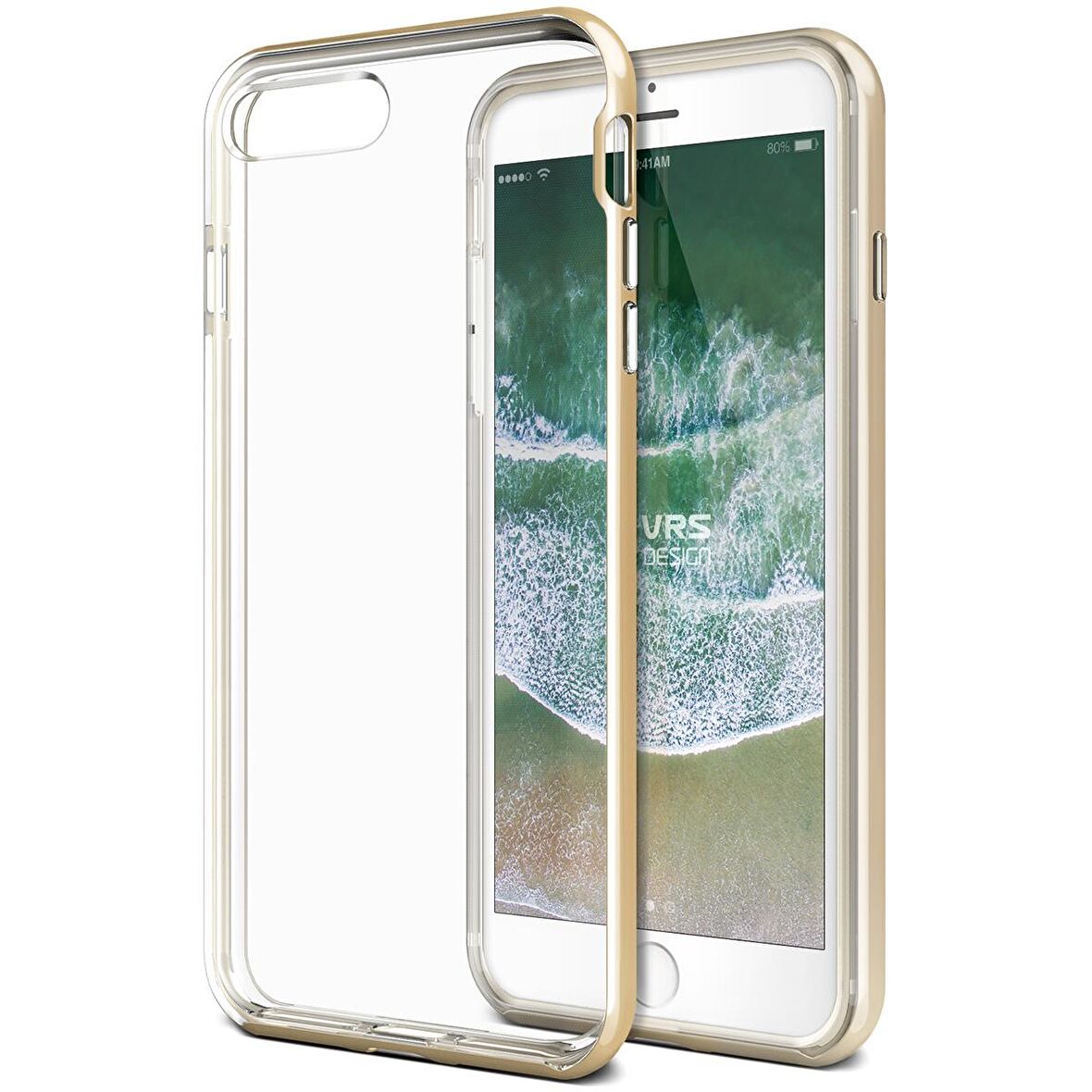 VRS Design iPhone 8 Plus / 7 Plus New Crystal Bumper Kılıf Shine Gold