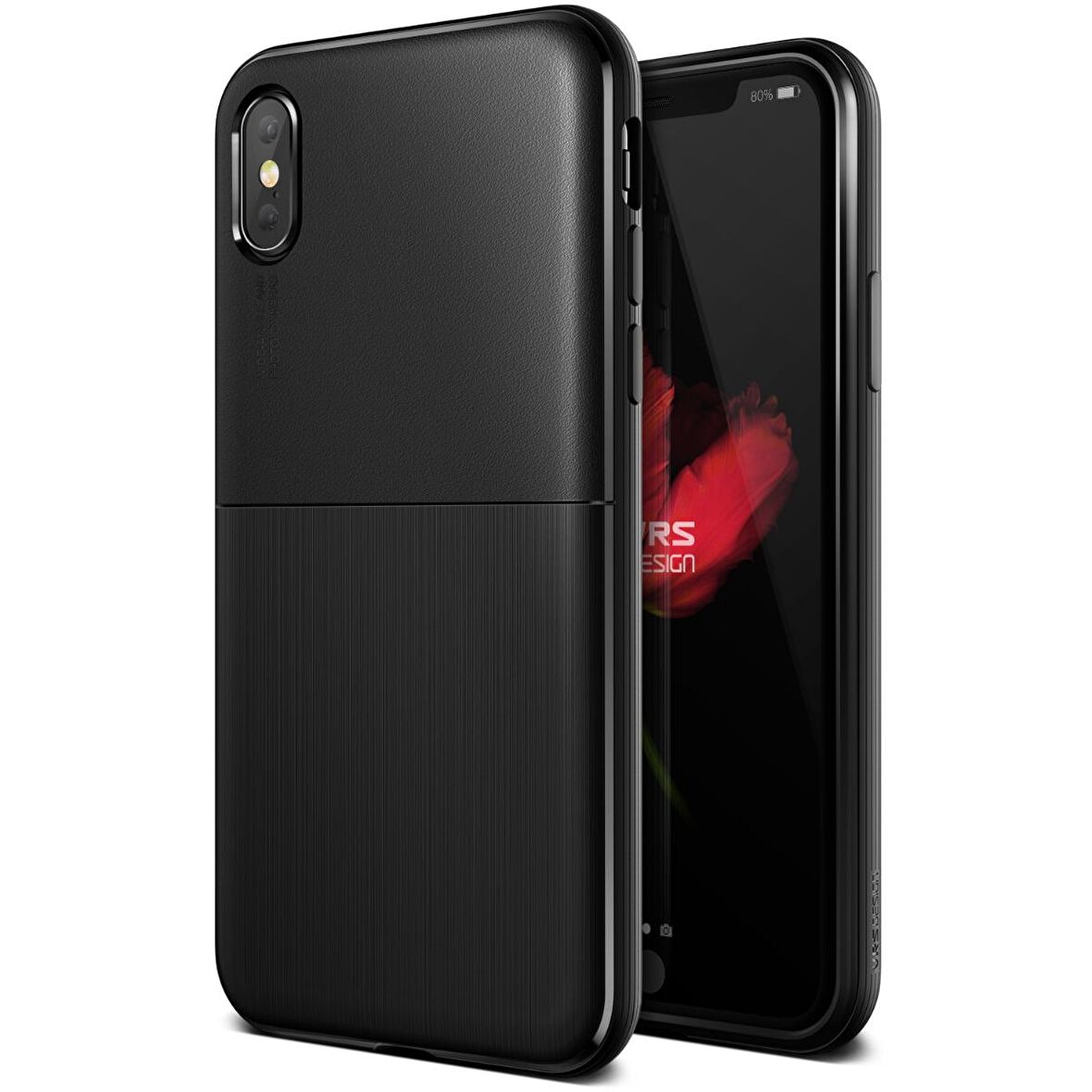 VRS iPhone X Single Fit Kılıf Black