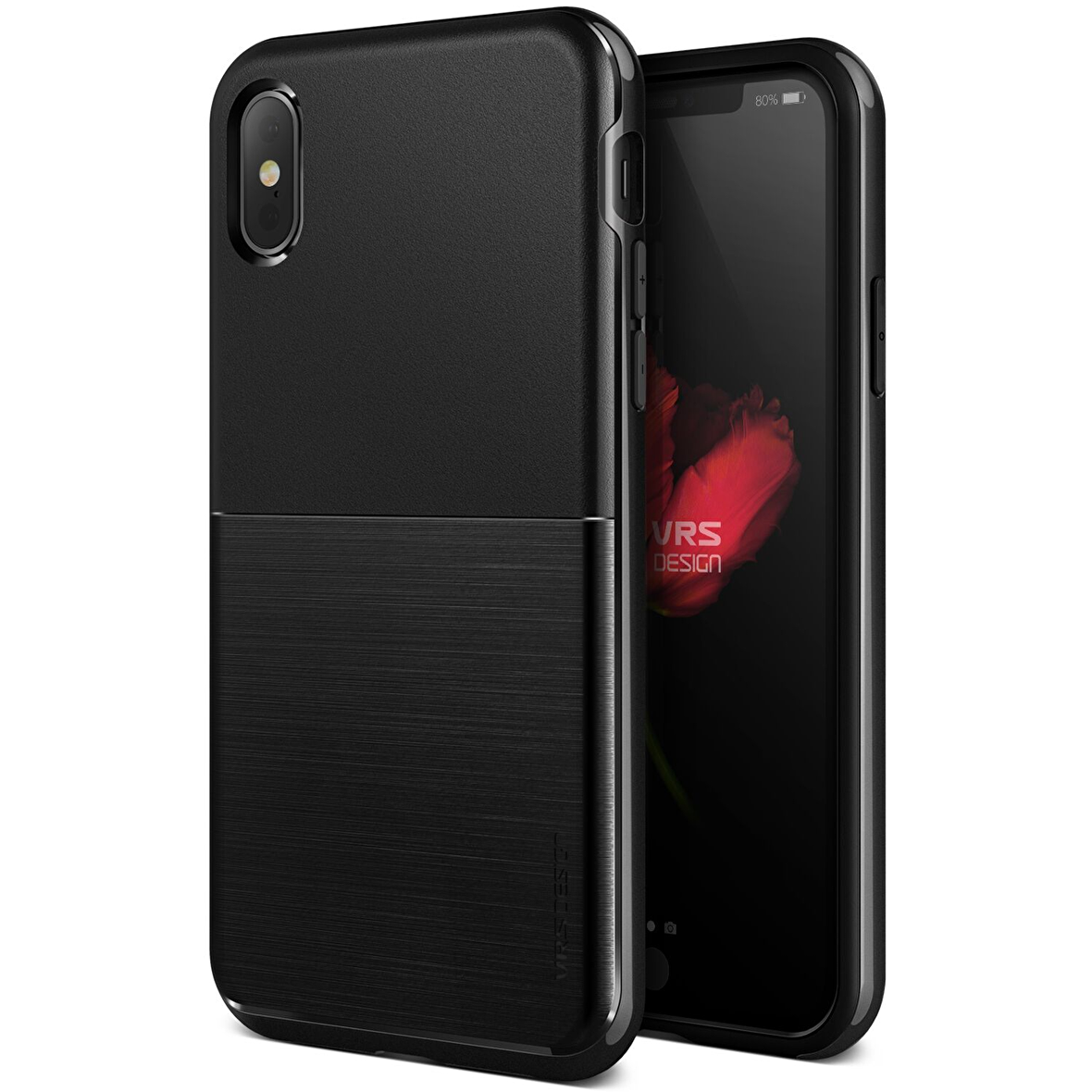 VRS Design iPhone X ile Uyumlu High Pro Shield Kılıf Metallic Black