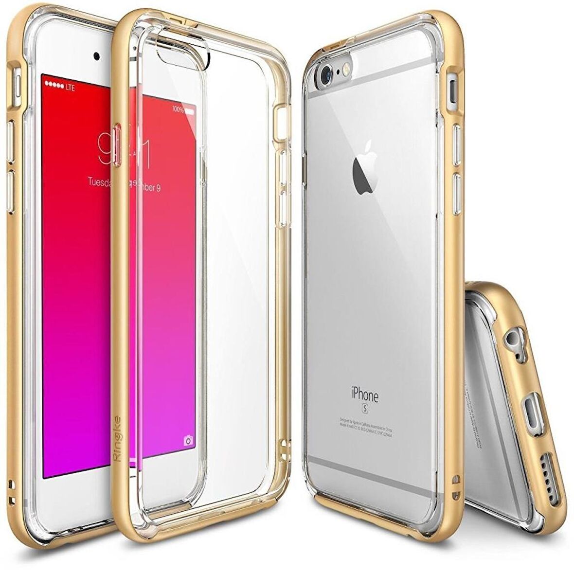 Ringke Frame iPhone 6s/ 6 ile Uyumlu Çerçeveli Bumper Kılıf Royal Gold