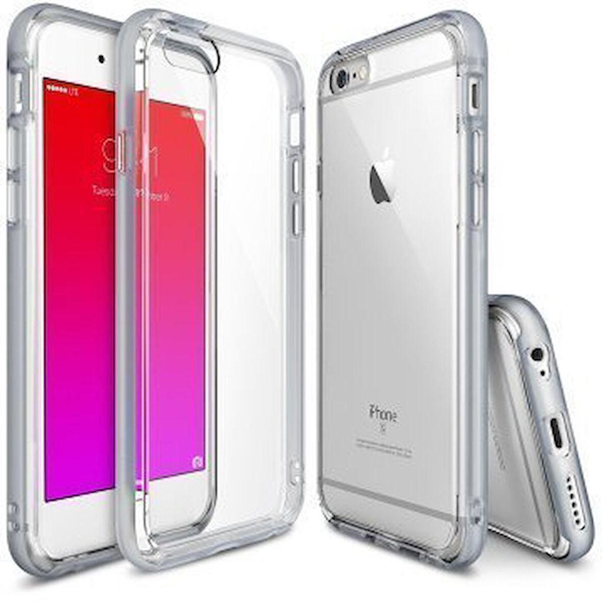 Ringke Frame Frost 6s/ 6 ile Uyumlu Bumper Kılıf Gray Extra Tam Koruma