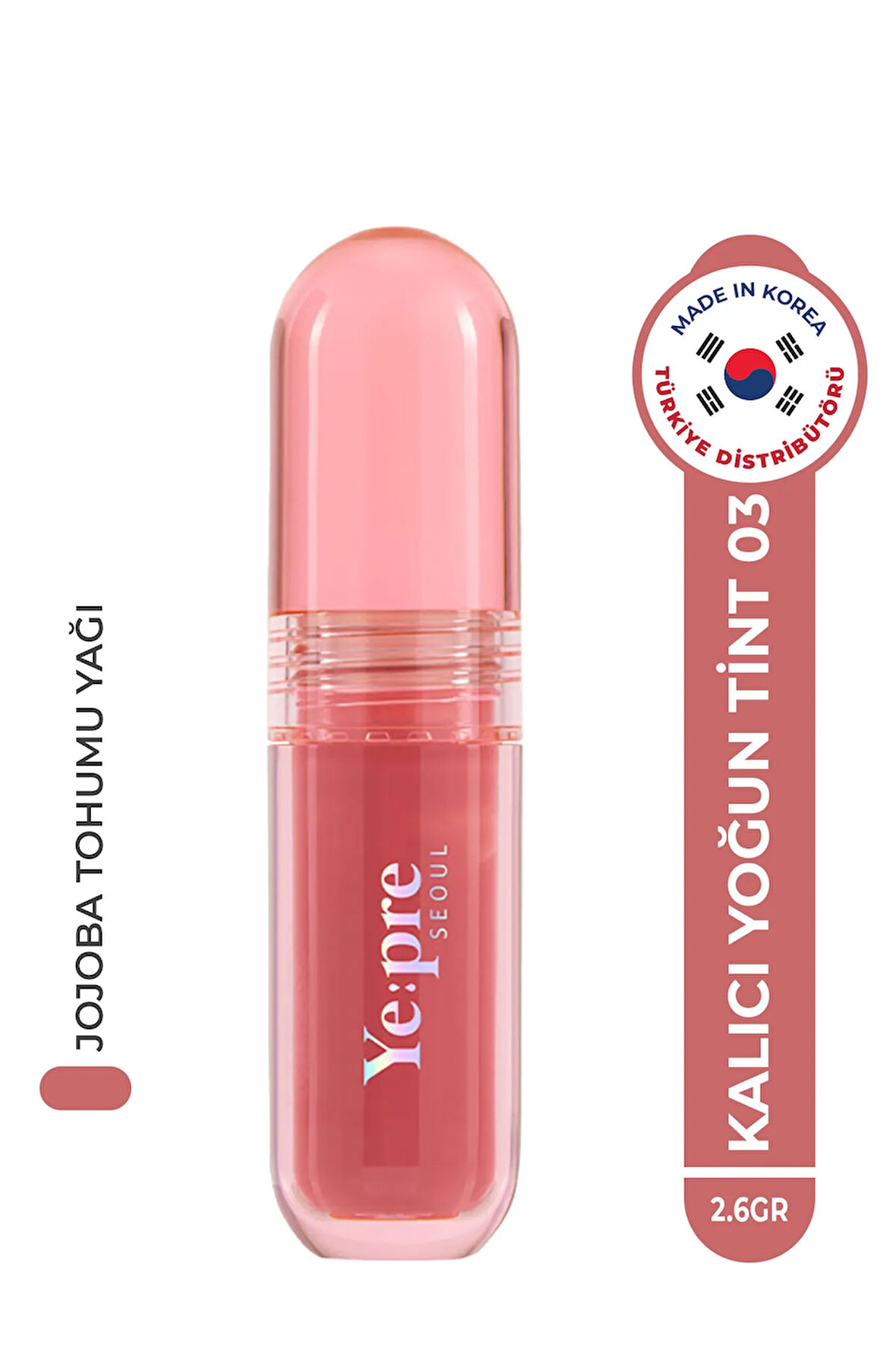 Gün Boyu Kalıcı, Kadife Dokulu, Mat Kore Lip Tint – Pretty Water Velvet Tint 2.6g (CORAL PİNK)