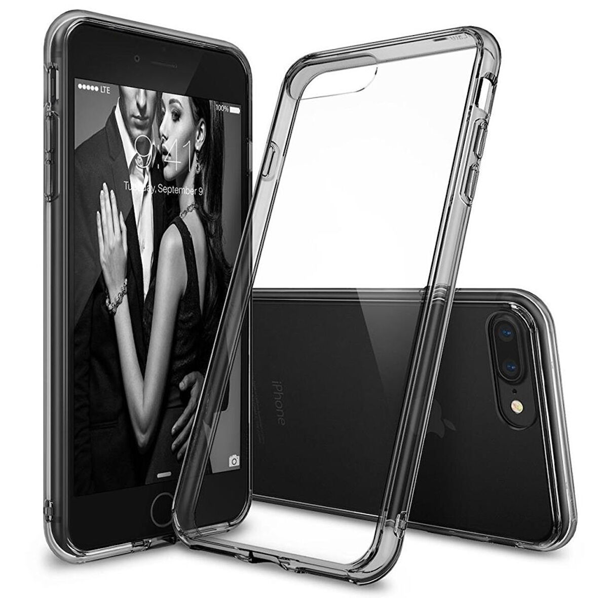 Ringke Fusion iPhone 7/8 Plus ile Uyumlu KIlıf Smoke Black