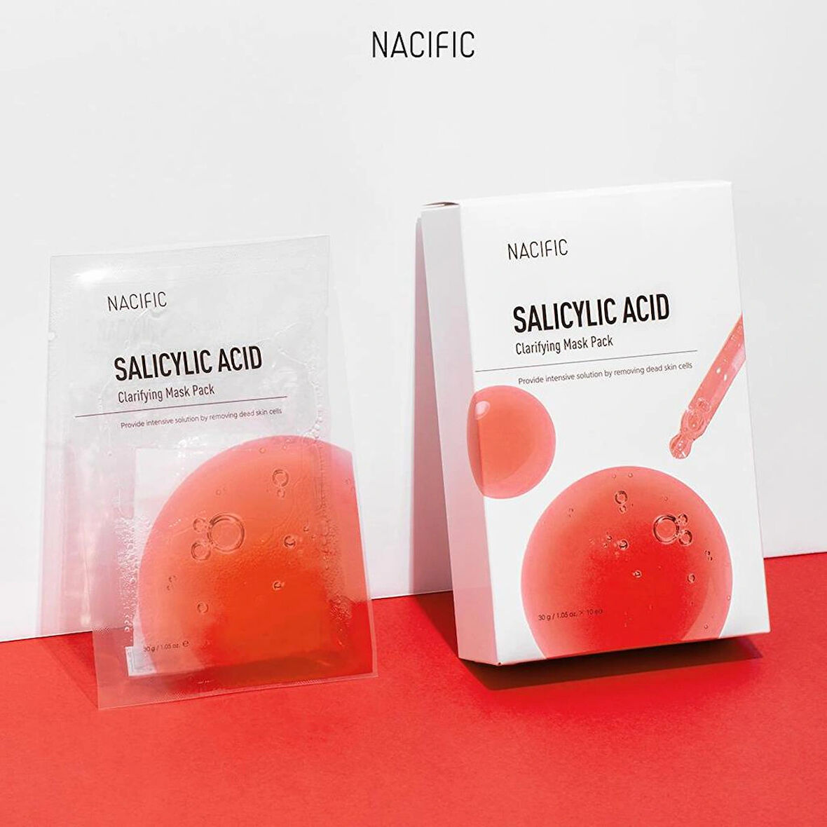 Nacific Salisilik Asitli Kağıt Maske – Gözenek Temizleyici, Peeling Etkili & Cilt Yatıştırıcı