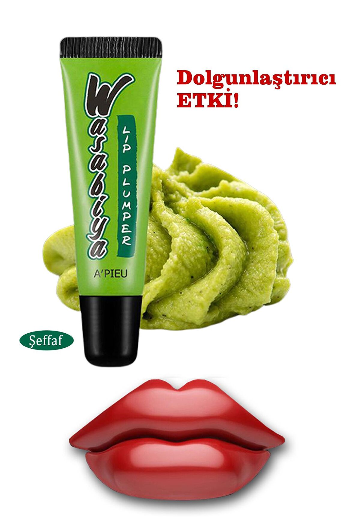 Botoks Etkili Dolgun Görünüm Veren Nemlendirici Dudak Parlatıcıs A'PIEU Wasabiya Lip Plumper (Clear)