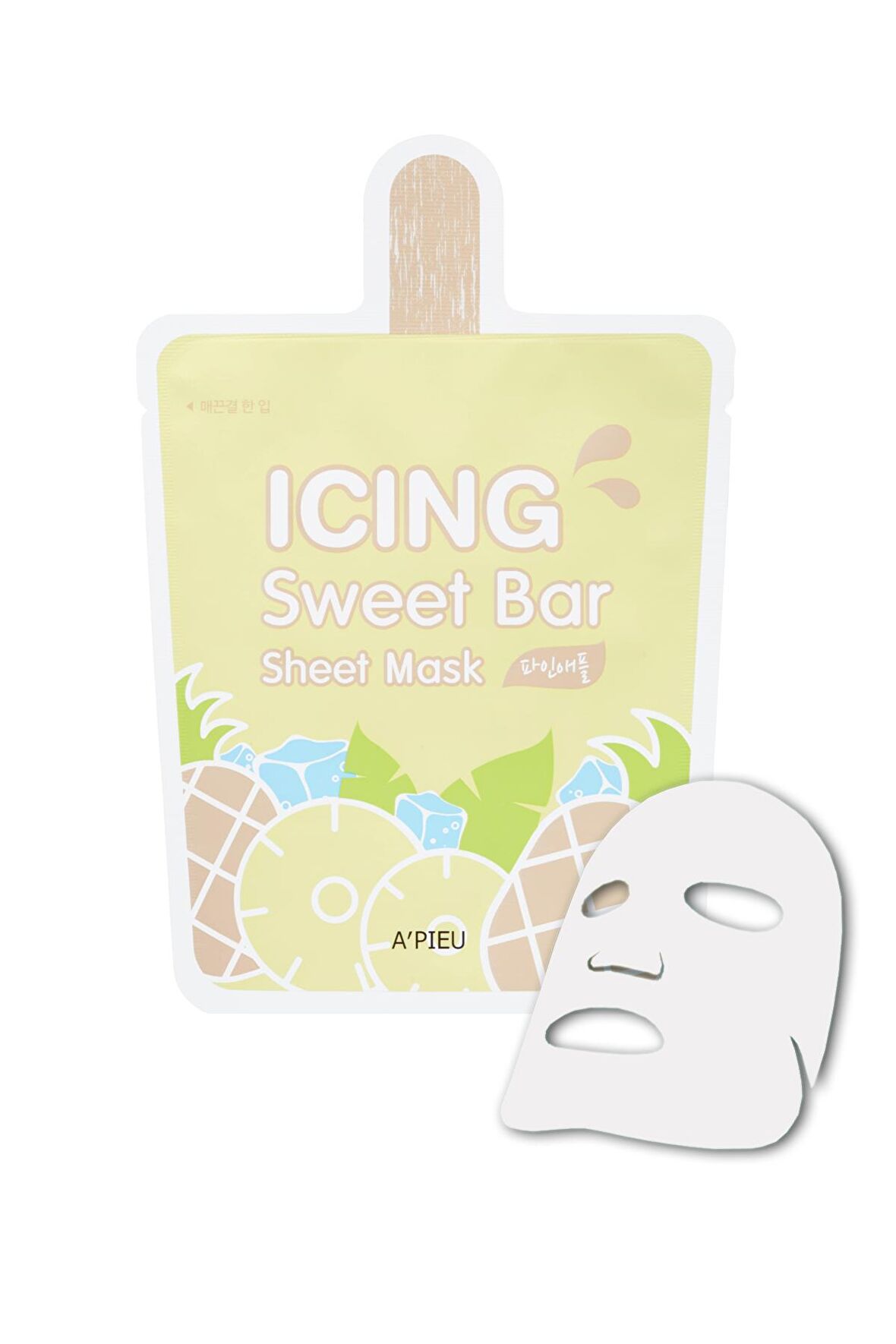 Ananas Özlü  Pürüzsüz Görünüm Sağlayan Yaprak Maske APIEU Icing Sweet Bar Sheet Mask (Pineapple)