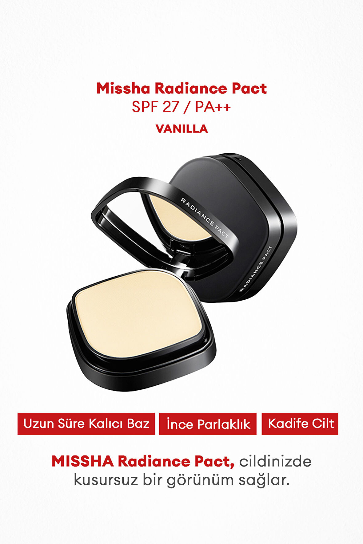 Parlak Ve Pürüzsüz Görünüm Veren Kompakt Pudra Radiance Pact SPF27/PA++ (Vanilla)