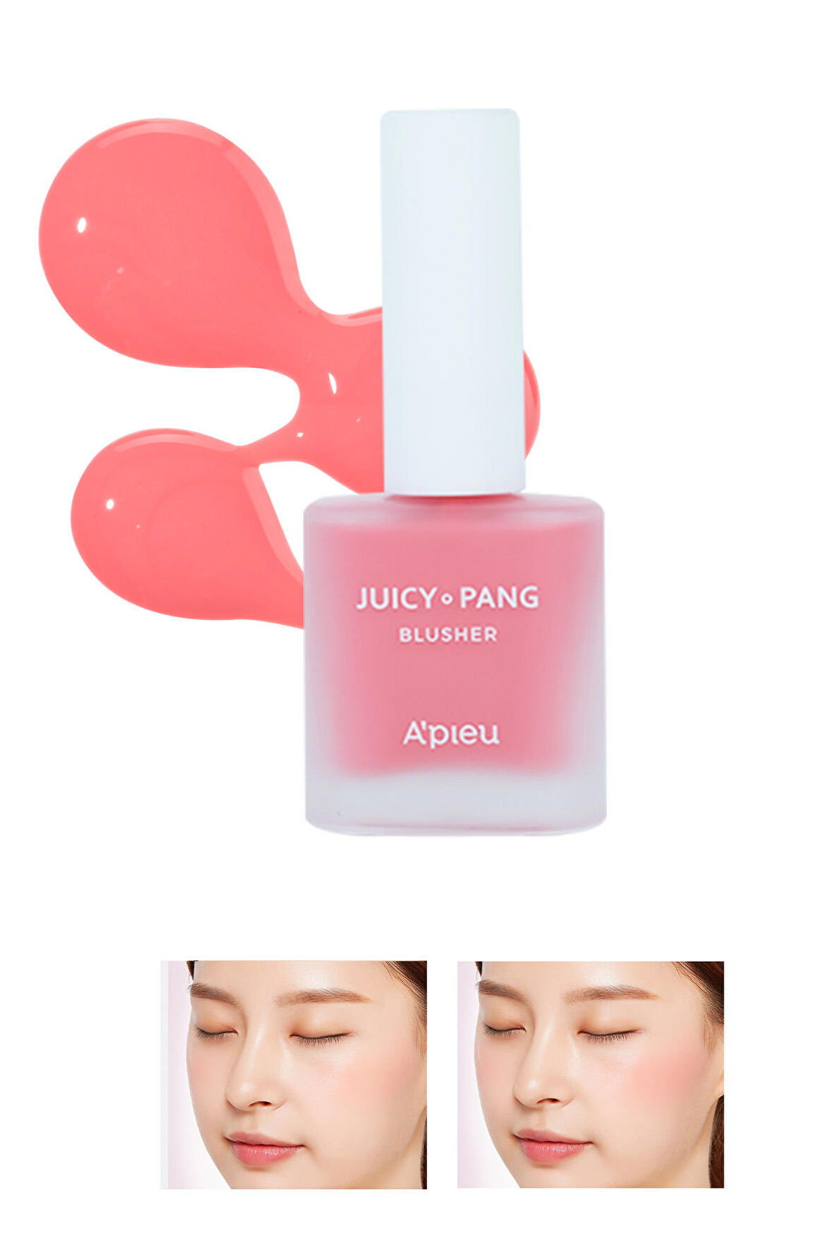 Doğal Görünüm Sunan Nemlendirici Likit Allık 9g. APIEU Juicy-Pang Water Blusher (PK01)