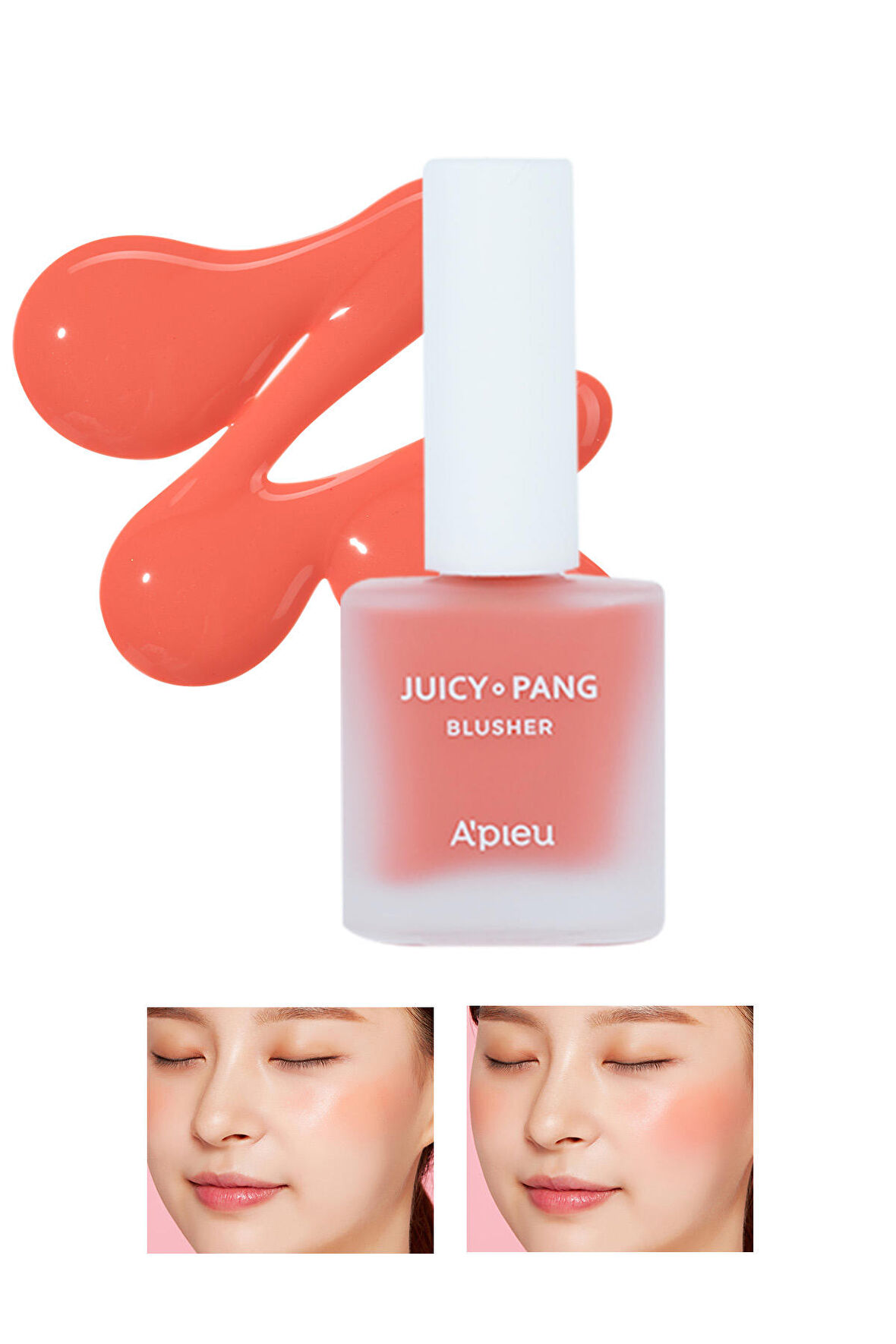 Doğal Görünüm Sunan Nemlendirici Likit Allık 9g. APIEU Juicy-Pang Water Blusher (CR01)