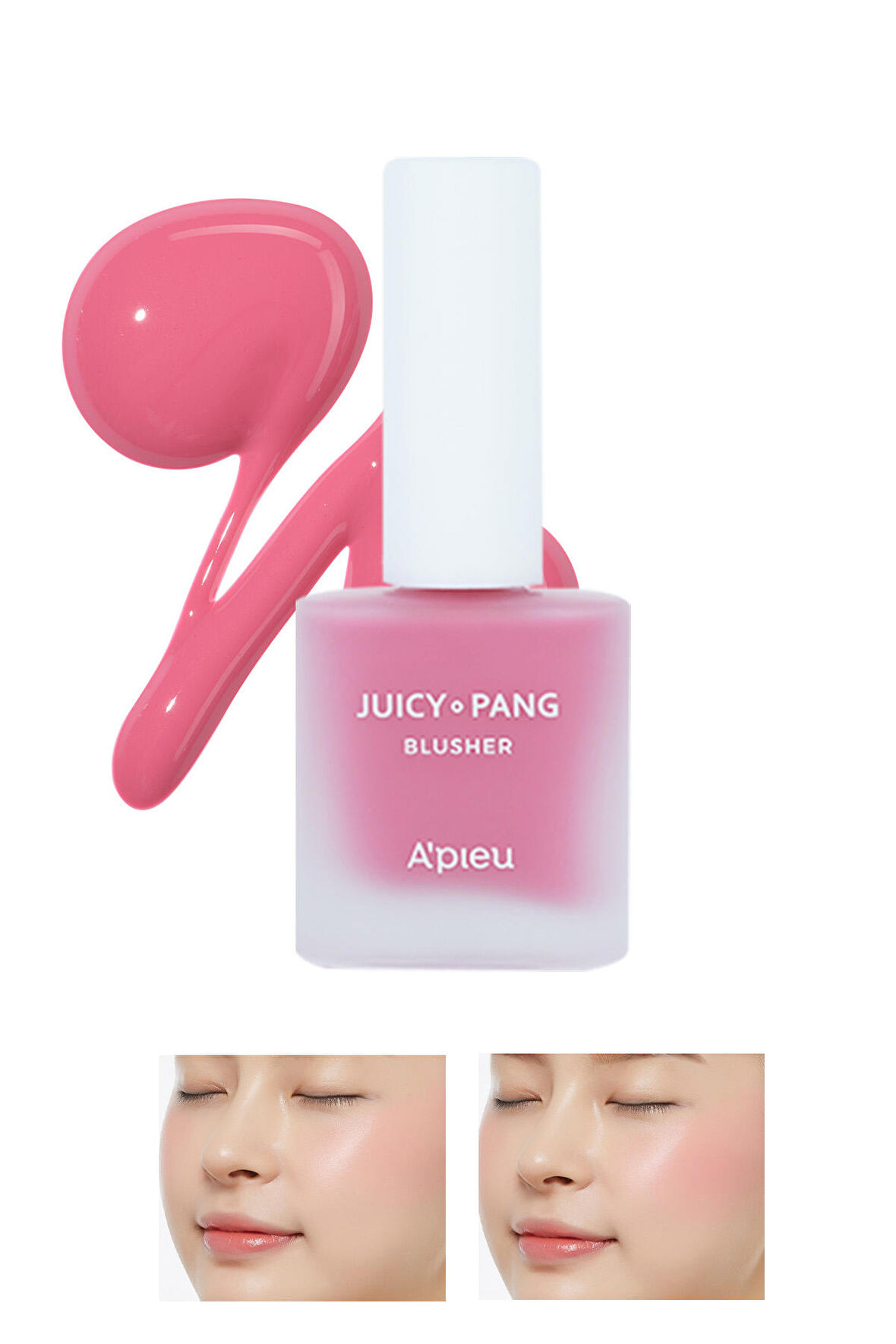 Doğal Görünüm Sunan Nemlendirici Likit Allık 9g. APIEU Juicy-Pang Water Blusher (PK02)