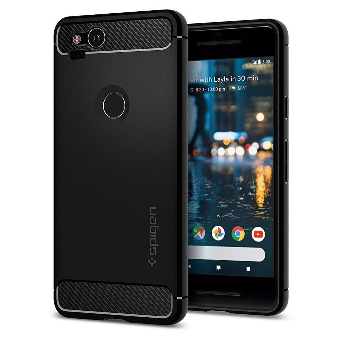 Spigen Google Pixel 2 ile Uyumlu Kılıf Rugged Armor