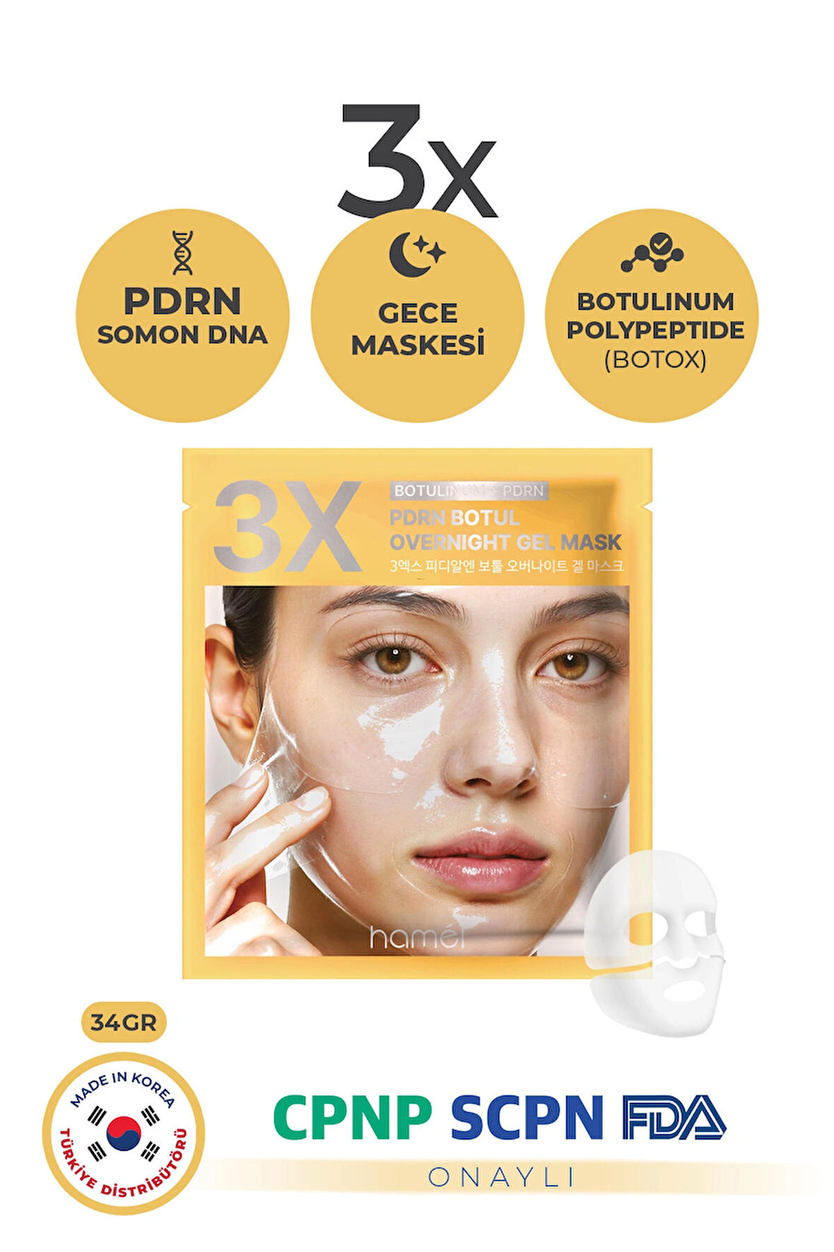 PDRN Botul Overnight Mask – Cilt Yenileyici ve Kolajenli Jel Maske