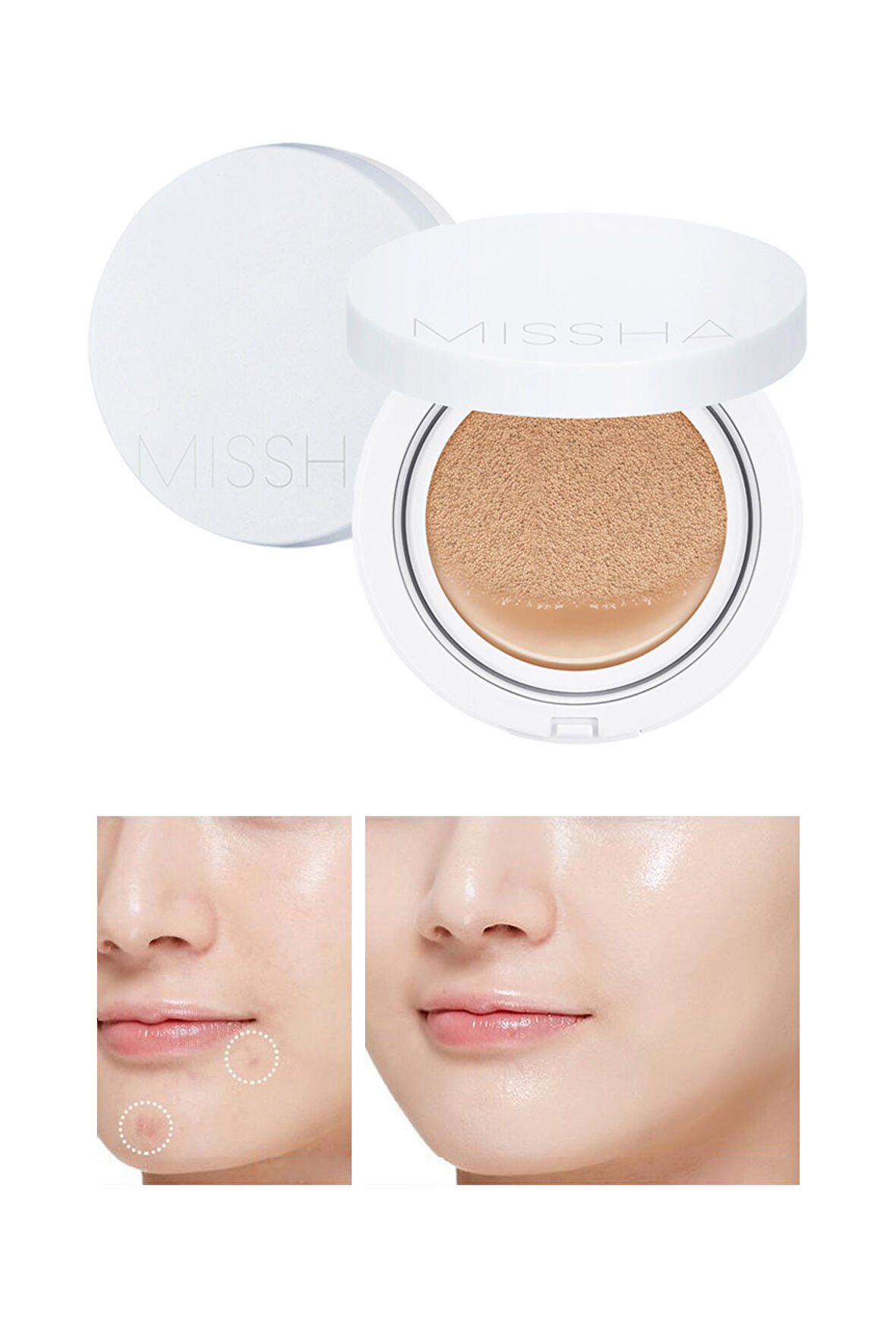 Aydınlık Görünüm Sunan SPF50+ PA+++  Cushion Fondöten 15g Magic Cushion Moist Up no.23