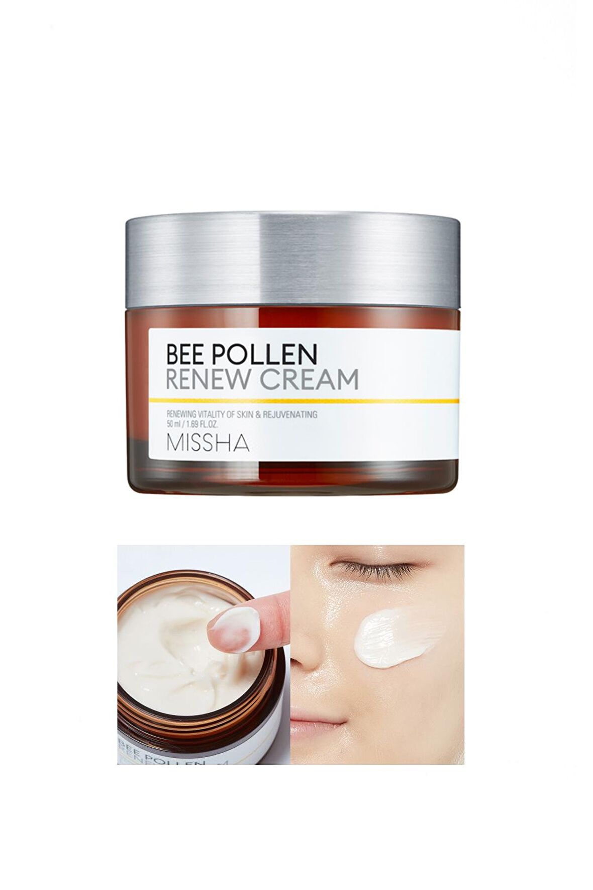 Missha Bee Pollen Tüm Cilt Tipleri İçin Su Bazlı Yağsız Besleyici Yüz Bakım Kremi 50 ml