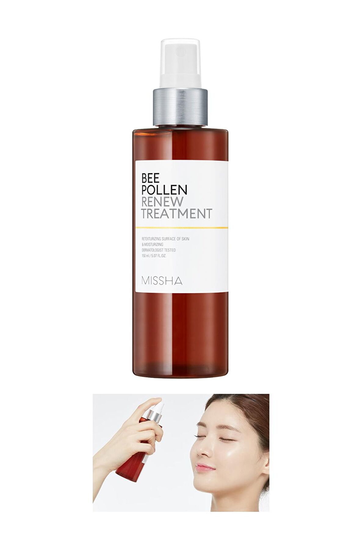 Missha Bee Pollen Tüm Cilt Tipleri İçin Su Bazlı Yağsız Besleyici Yüz Bakım Spreyi 150 ml