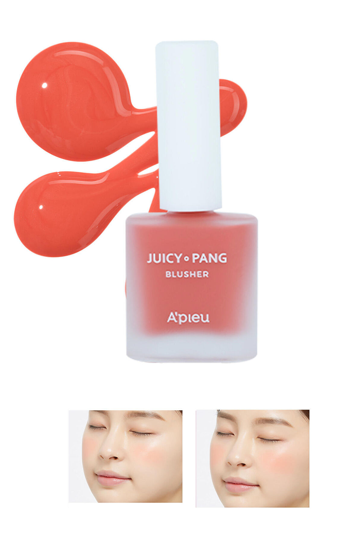 Doğal Görünüm Sunan Nemlendirici Likit Allık 9g. APIEU Juicy-Pang Water Blusher (CR02)