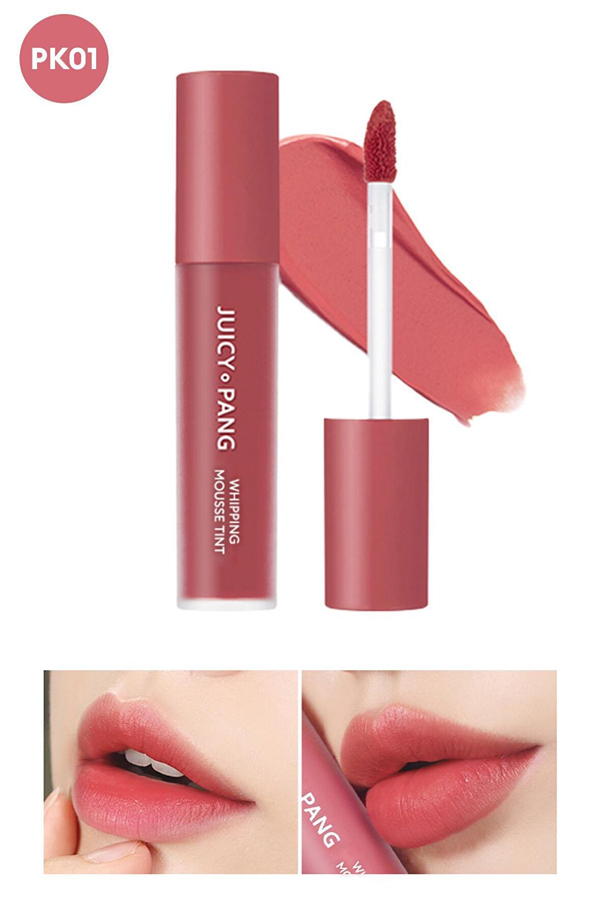 Nemli,Pürüzsüz Görünüm Sunan Renklendirici Whipping Tint5,5g Juicy-Pang Whipping Mousse Tint(PK01)
