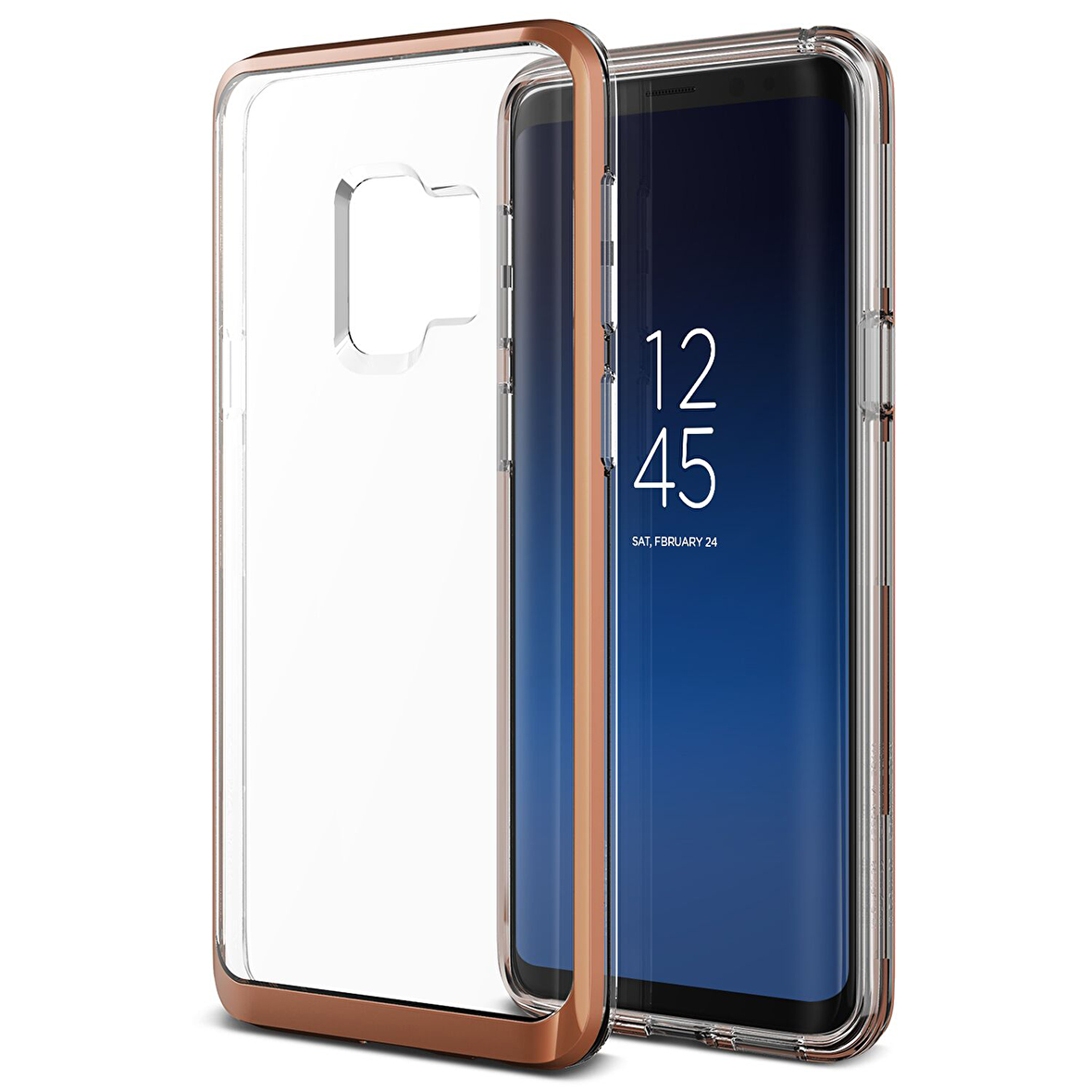 VRS Design Galaxy S9 Crystal Bumper Kılıf Blush Gold