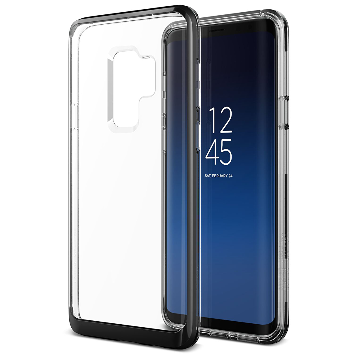 VRS Design Galaxy S9 Plus Crystal Bumper Kılıf Metallic Black