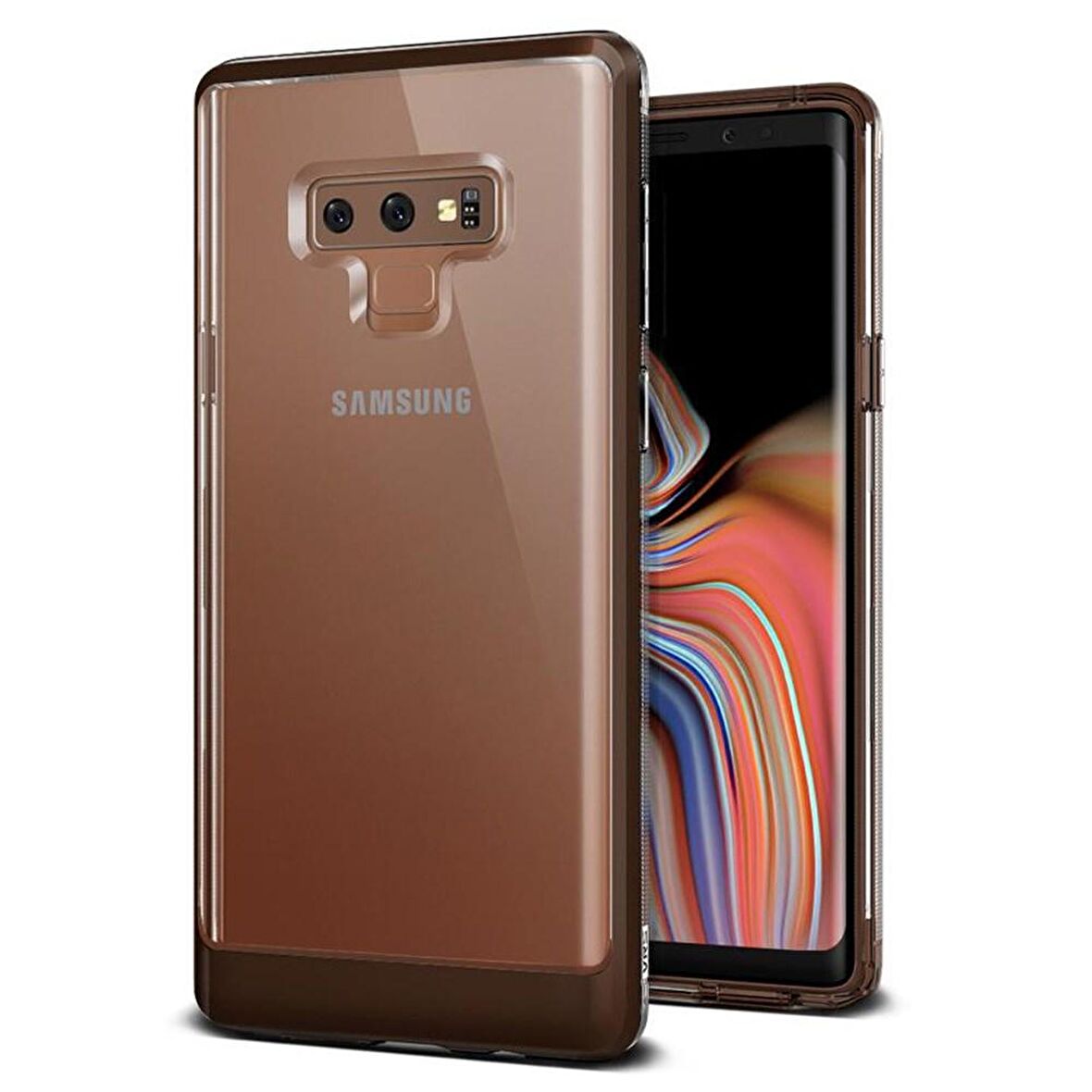 VRS Design Galaxy Note 9 Crystal Bumper Kılıf Brown