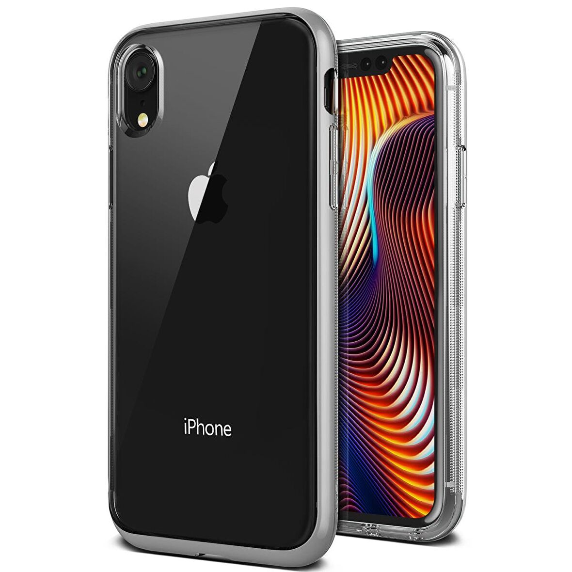 VRS iPhone XR Crystal Bumper Kılıf Steel Silver