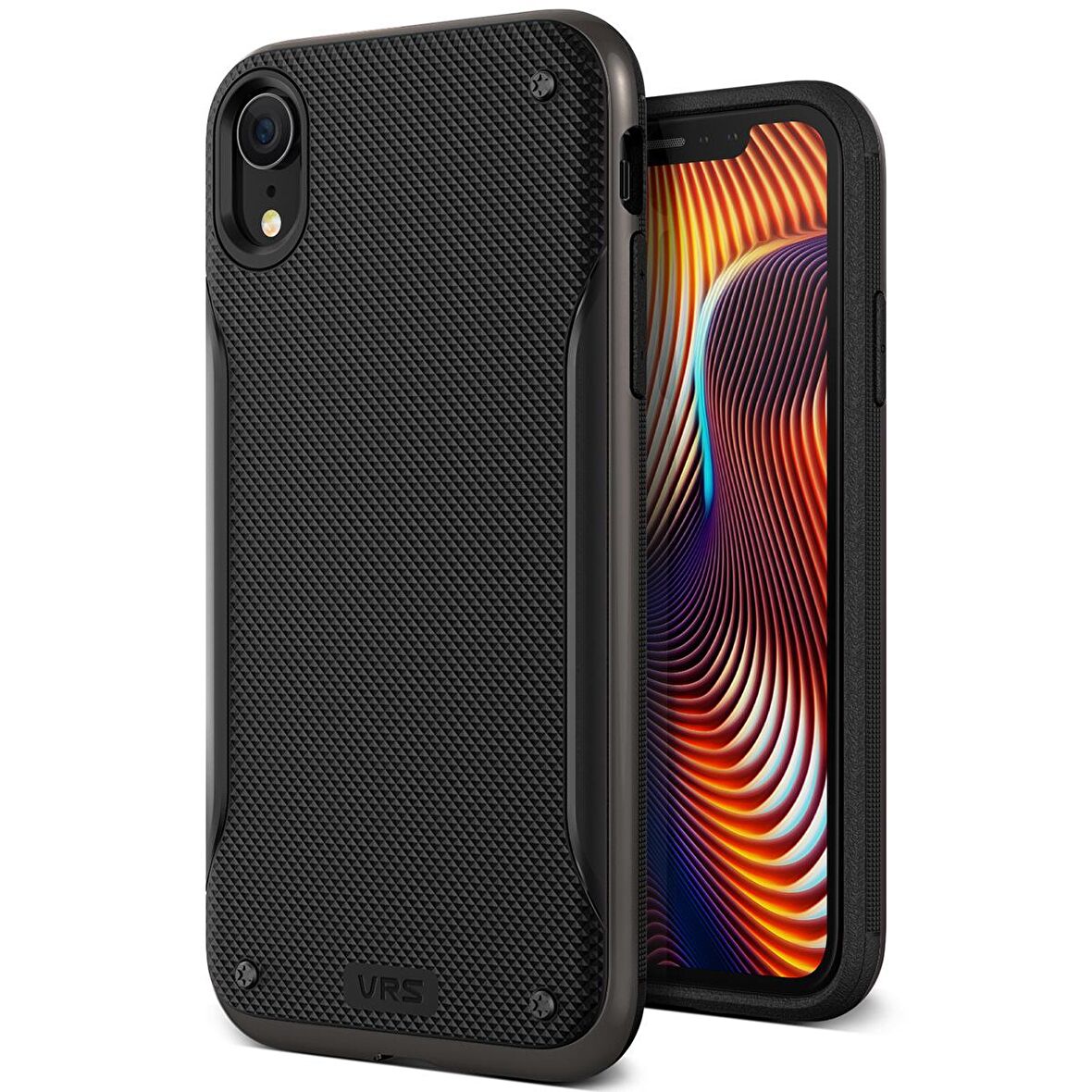 VRS iPhone XR High Pro Shield Kılıf Metallic Black