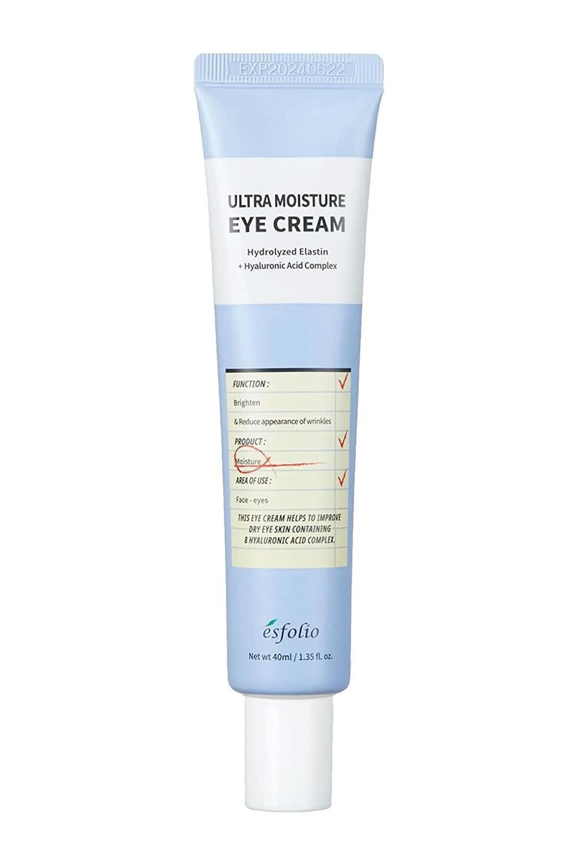 5 Çeşit Hyalüronik Asit Içeren Nemlendirici Göz Kremi Ultra Moisture Eye Cream 40ml