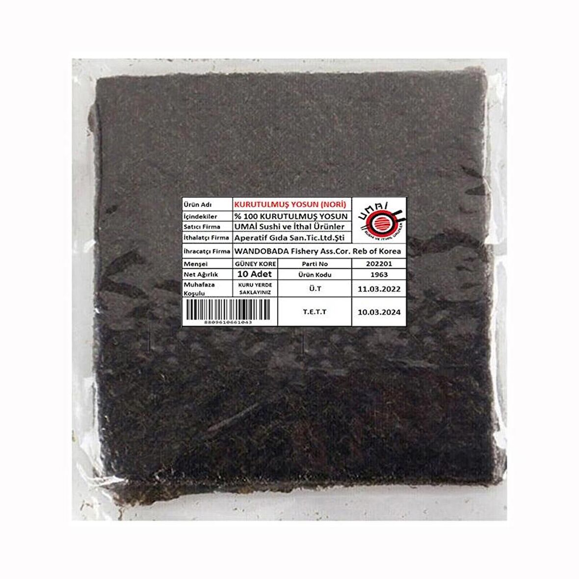 Yaprak Yosun Nori 10 Yaprak