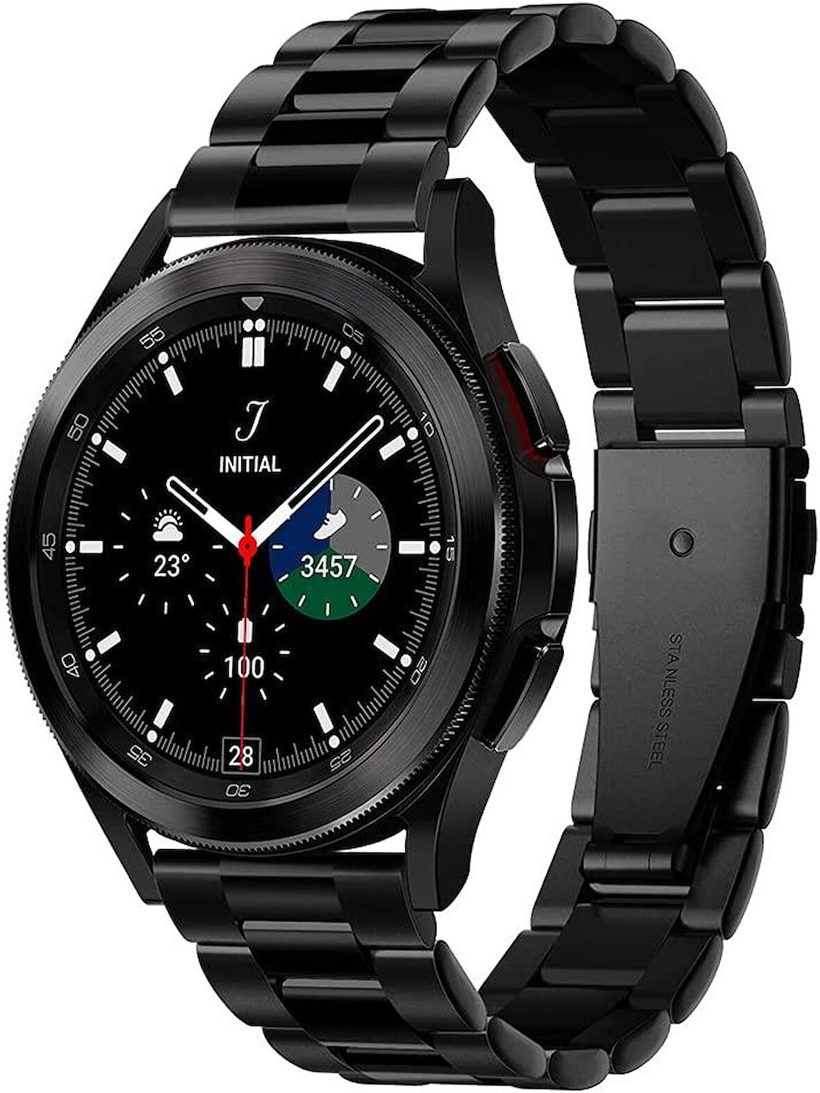 Spigen Samsung Galaxy Watch 5 44mm/40mm / Galaxy Watch 5 Pro 45mm ile Uyumlu Kayış Kordon Band Modern Fit (20mm) Black 600WB24980