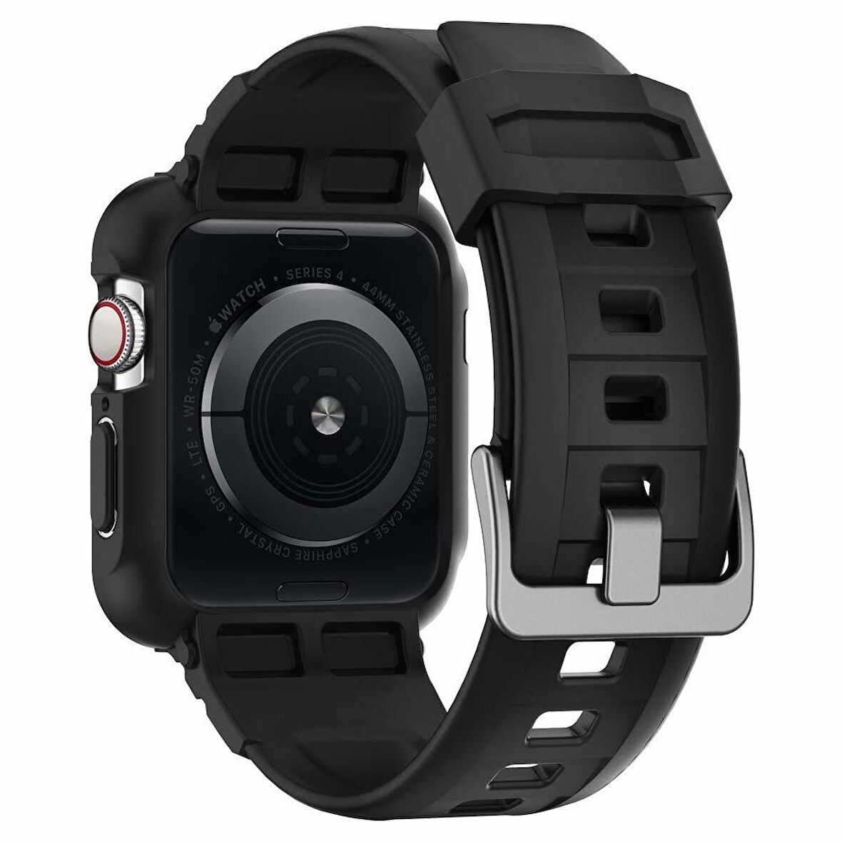 Apple Watch Uyumlu  Serisi (44mm / 45mm) Kılıf, Spigen Rugged Armor Pro (Kayış + Kılıf)