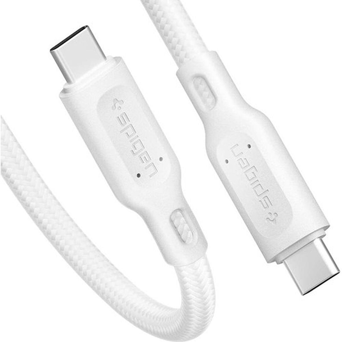 Spigen DuraSync USB-C to USB-C 3.2 100W Kevlar Hızlı Şarj Hızı Kablo C10C3 White - 000CA25706