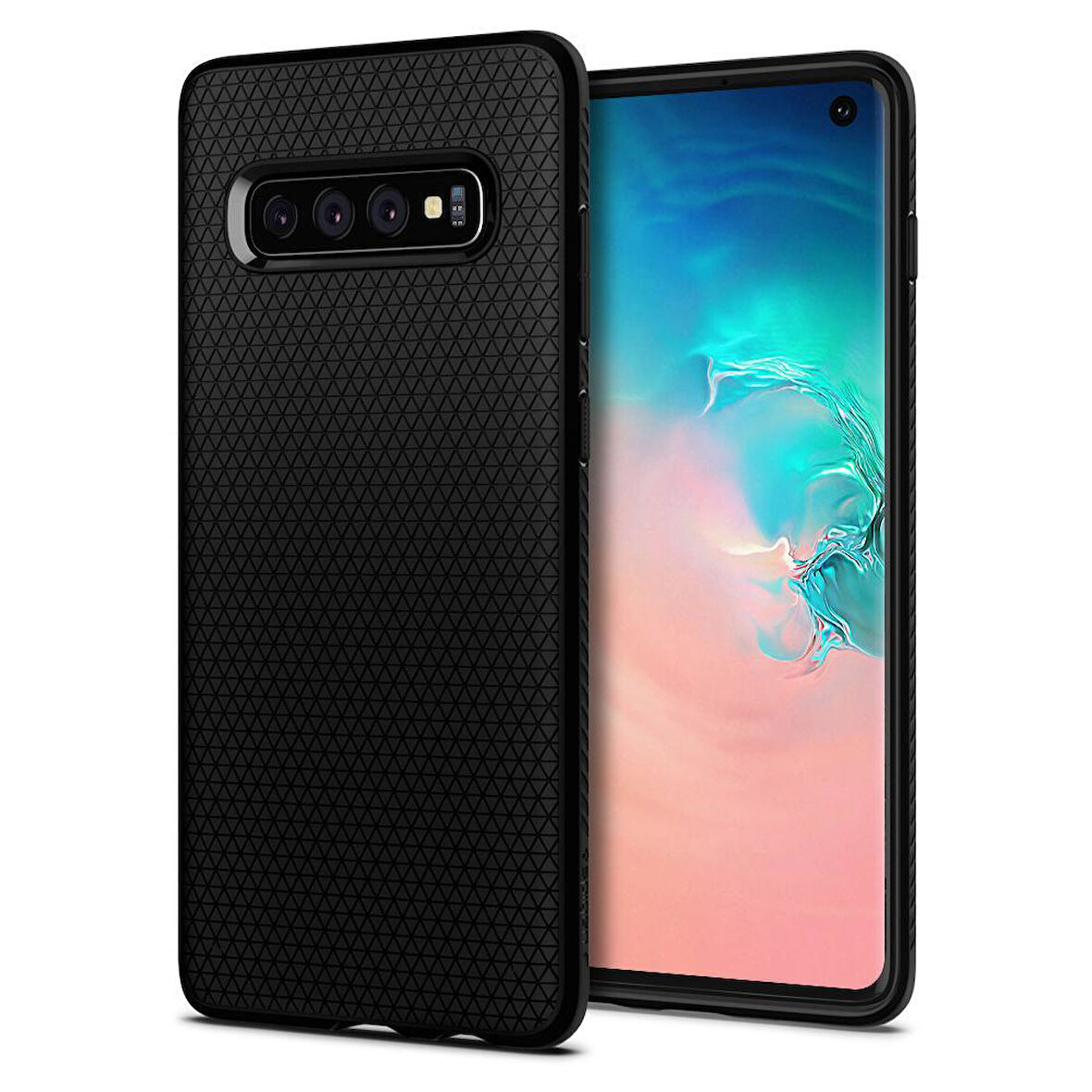 Spigen Galaxy S10 ile Uyumlu Kılıf Liquid Air Matte Black