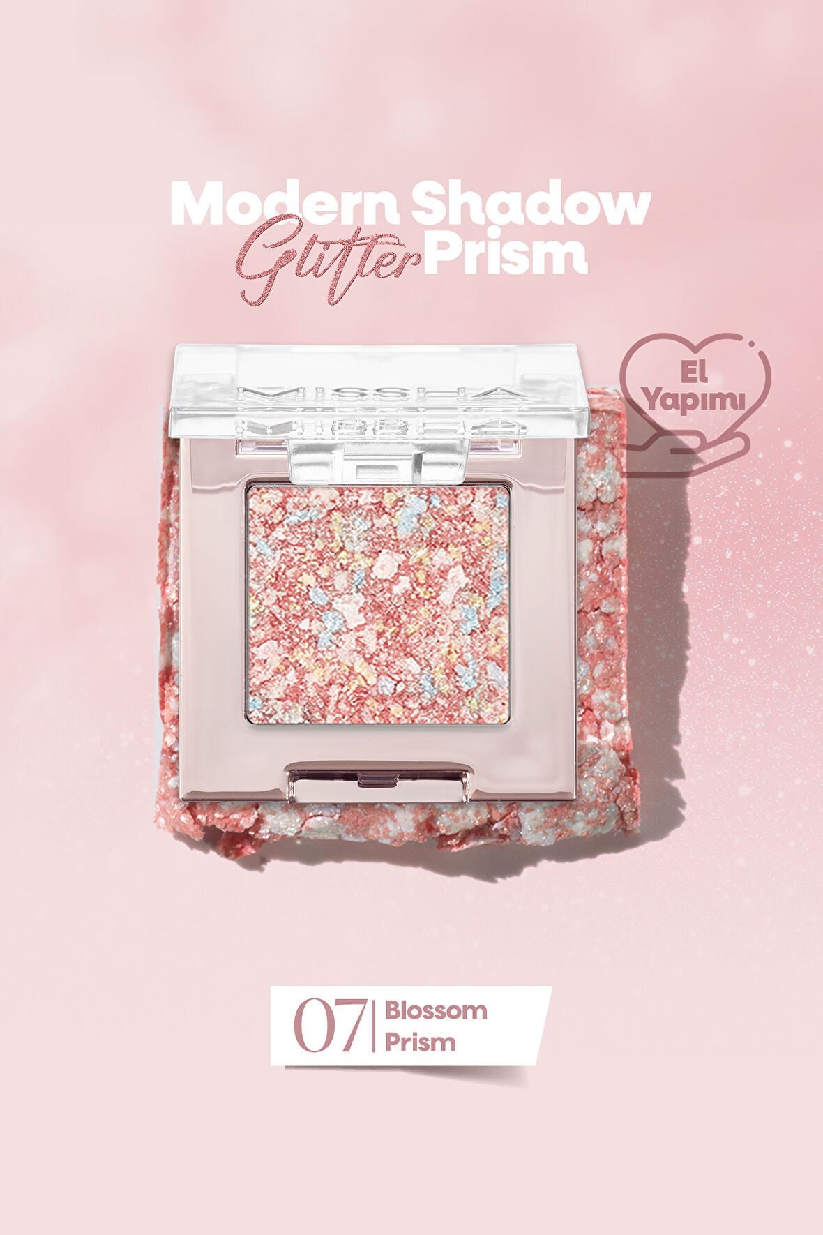 Topaklanmayan El Yapımı Holografik Simli Far Modern Shadow Glitter Prism (No.7 Blossom Prism)