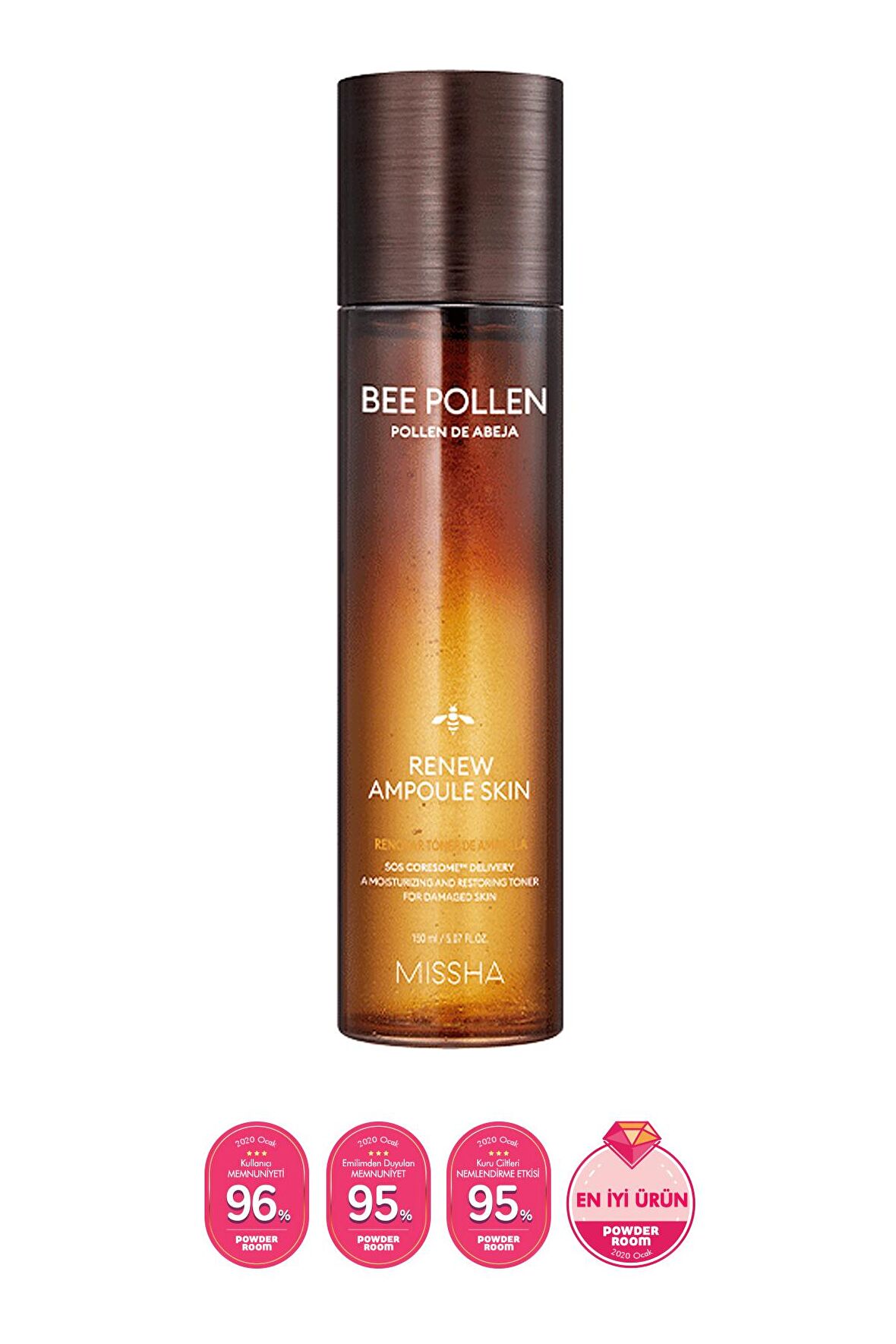 Arı Poleni İçeren Besleyici ve Nemlendirici Tonik 150ml Bee Pollen Renew Ampoule Skin