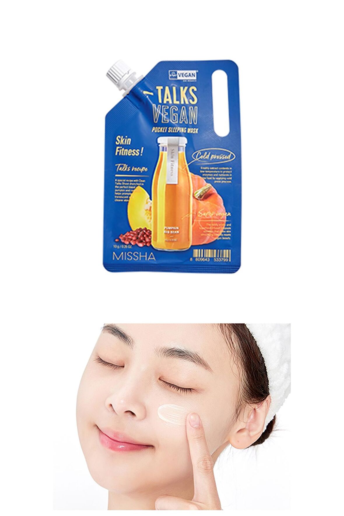 Sağlıklı Bir Görünüm Sunan Vegan Uyku Maskesi Talks Vegan Squeeze Pocket Sleeping Mask(Skin Fitness)