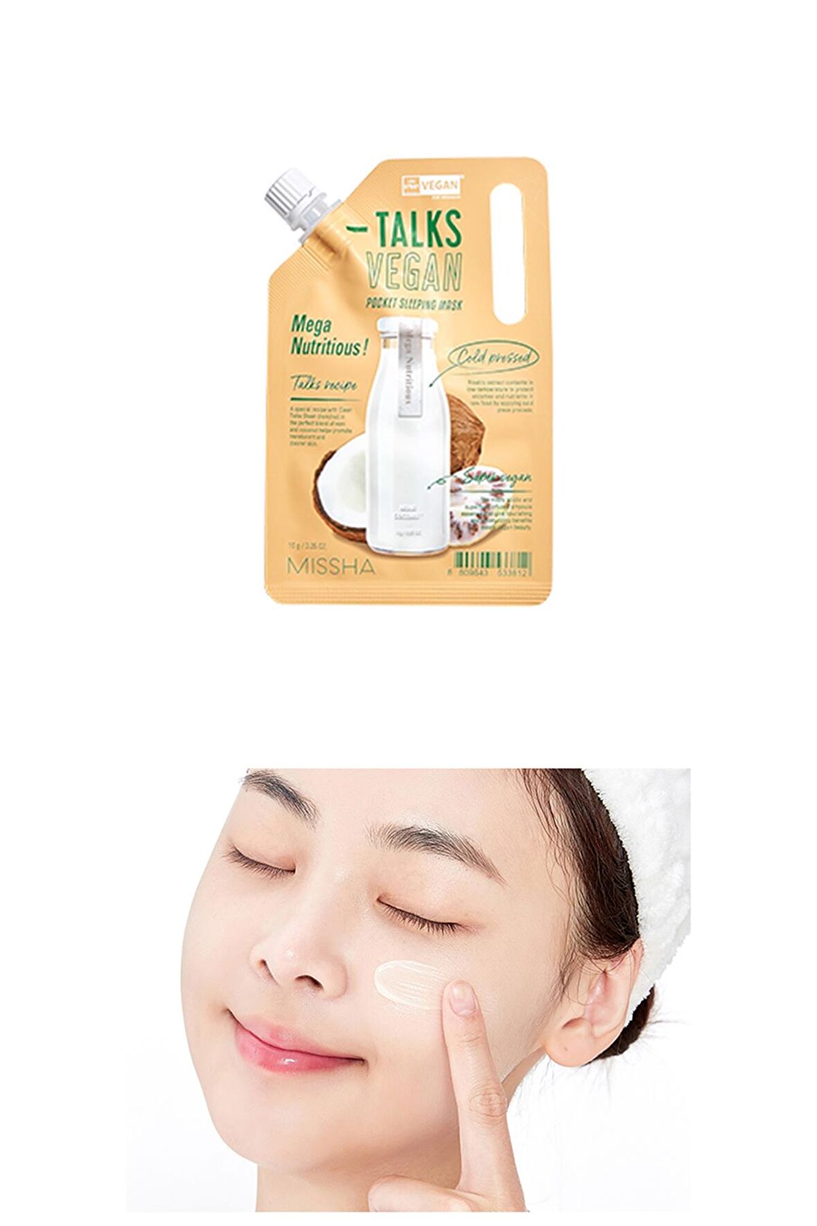 Besleyici&Aydınlatıcı Vegan Uyku Maskesi10g Talks Vegan Squeeze Pocket Sleeping Mask Mega Nutritious