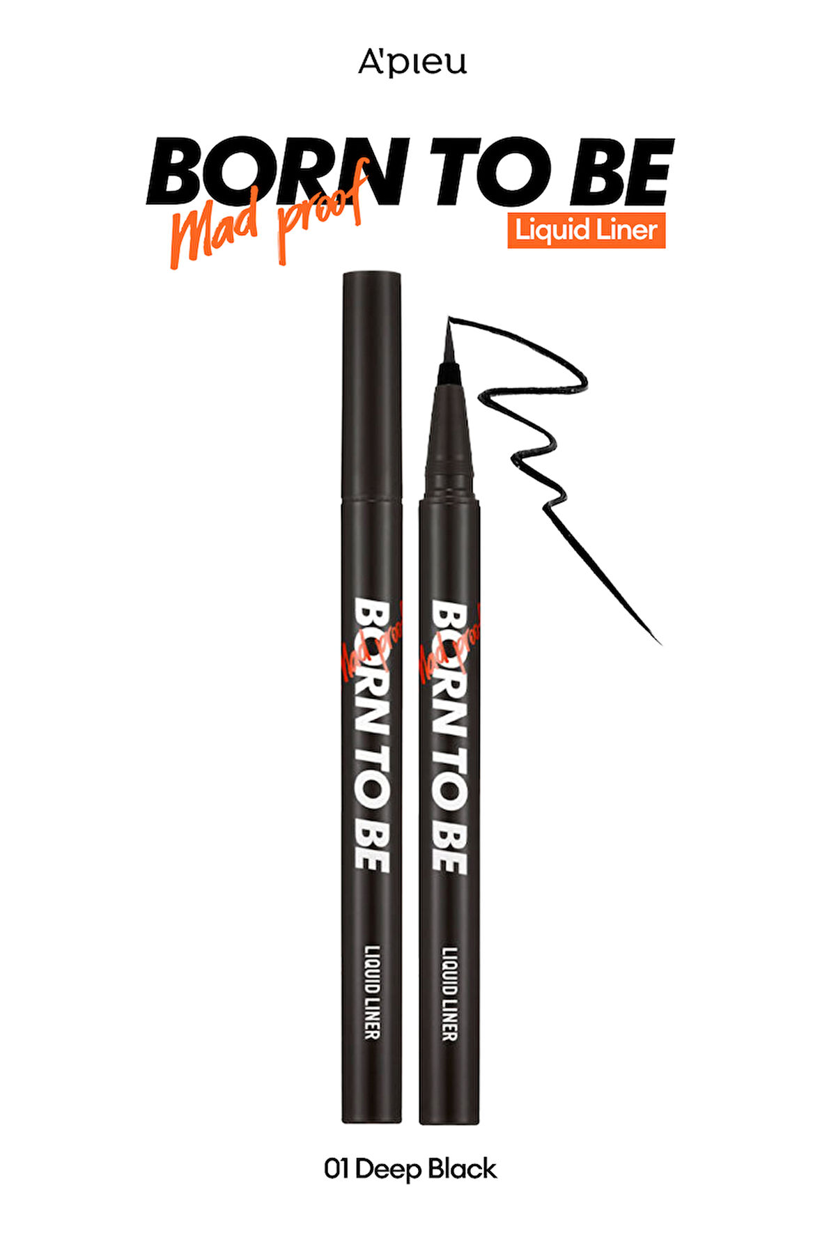 Uzun Süre Kalıcı, Suya Dayanıklı, Likit Eyeliner Born To Be Madproof Liquid Liner (01)
