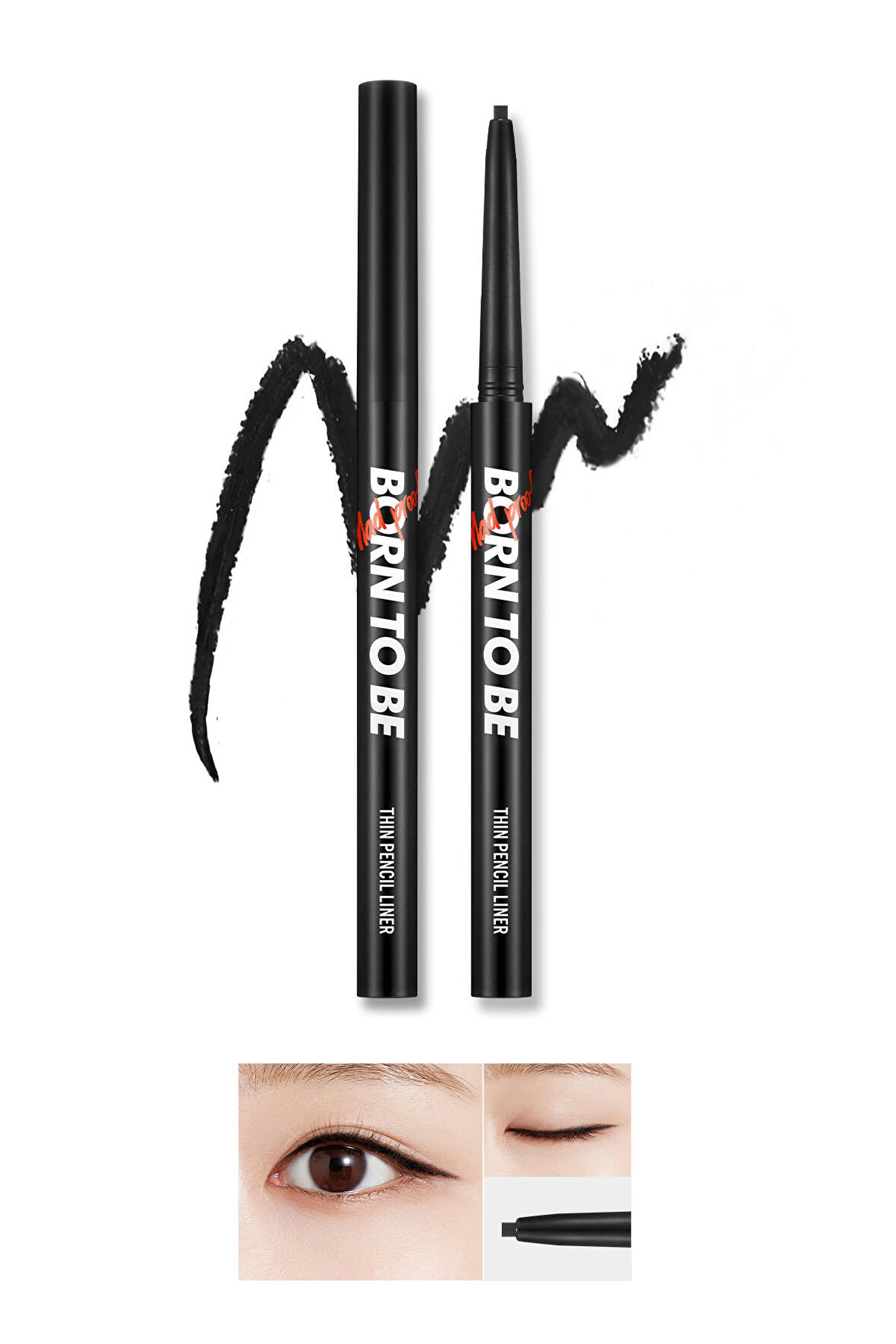 Suya Dayanıklı, İnce Uçlu Jel Göz Kalemi A'PIEU Born To Be Madproof Thin Pencil Liner (No.01)