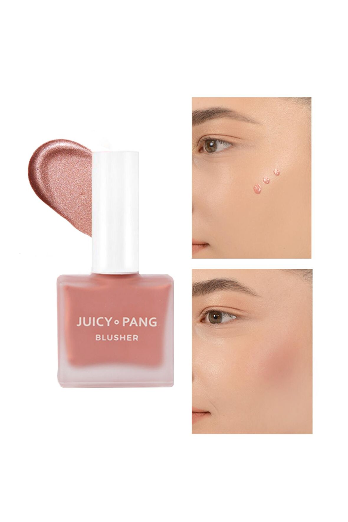 Işıltılı Gül Kurusu Likit Allık – Parlak Görünümlü Apieu Juicy Pang Blusher Rose Dust (SPK01)