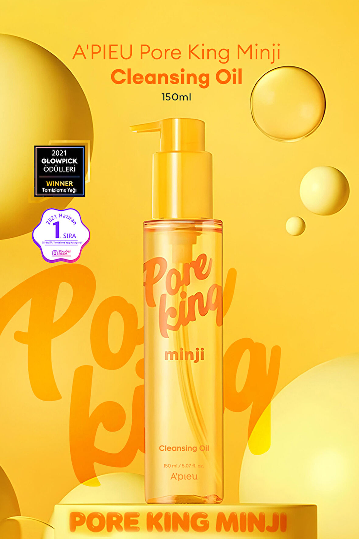 Gözenek Arındıran & Siyah Nokta Karşıtı Temizleme Yağı A'PIEU Pore King Minji Cleansing Oil