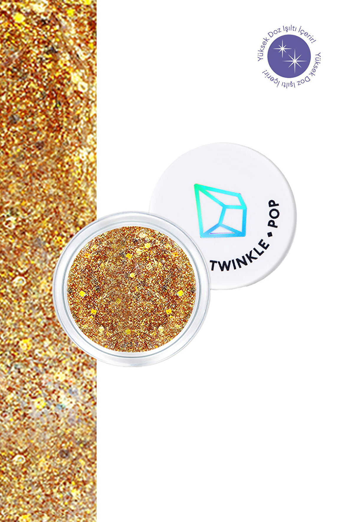 Çok Amaçlı Kullanım İçin Yoğun Sim İçerikli Jel Twinkle Pop JellyGlitter(#6 Bronze Banzzak