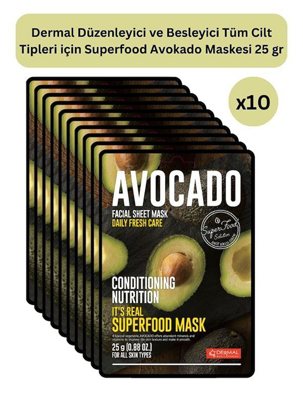 DERMAL Düzenleyici ve Besleyici Avokado Maskesi 25 GR