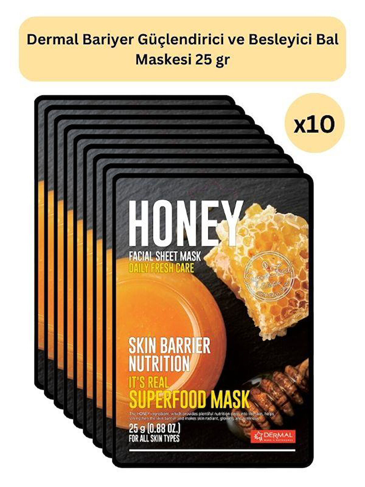 Dermal Bariyer Güçlendirici ve Besleyici  Bal Maskesi 25 gr