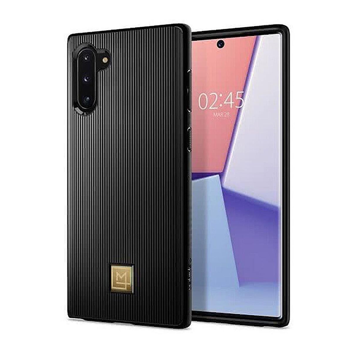 Spigen Galaxy Note 10 ile Uyumlu Kılıf La Manon Classy Black